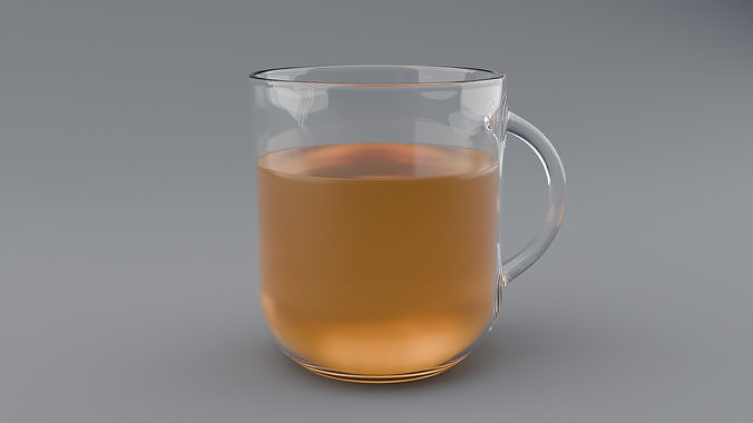 Glass Cup Liquid Low-poly 3D model