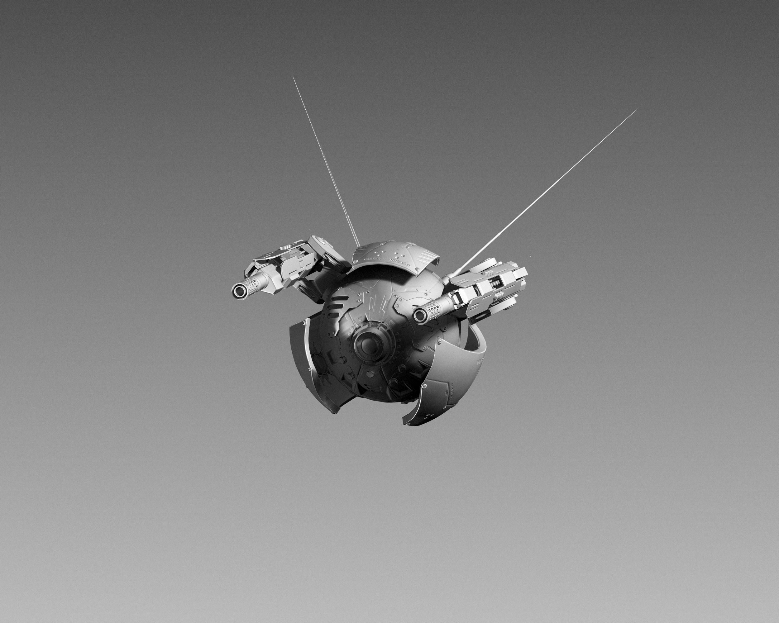 Flying Drone 3D model_2