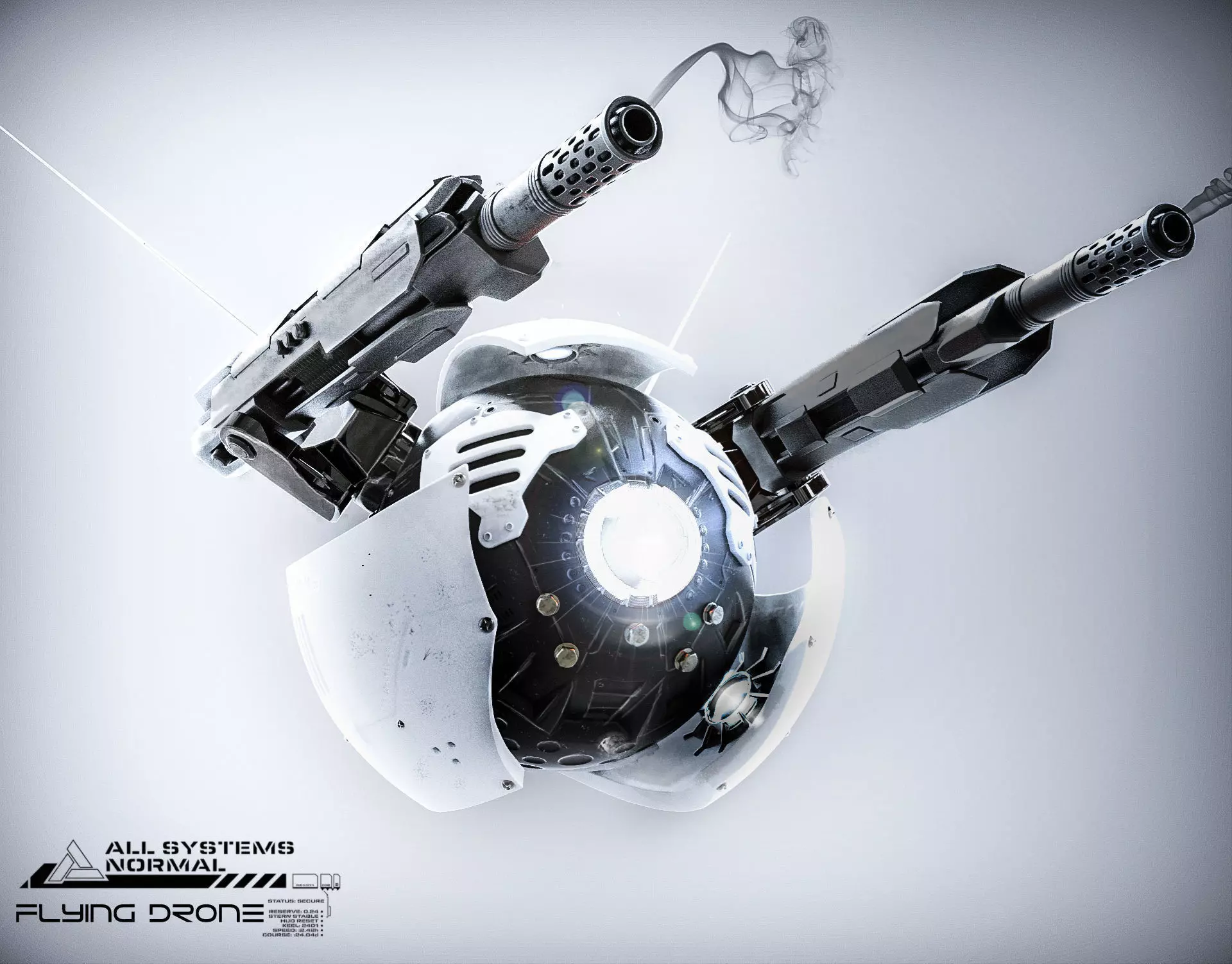 Flying Drone 3D model_0