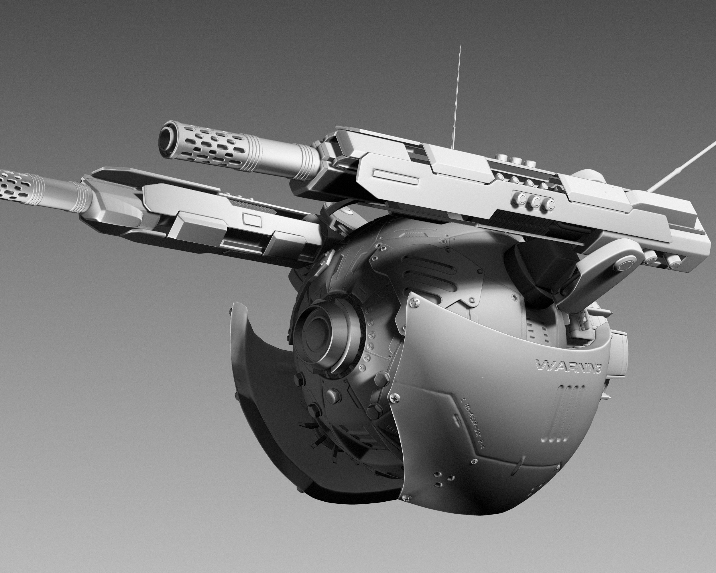 Flying Drone 3D model_9