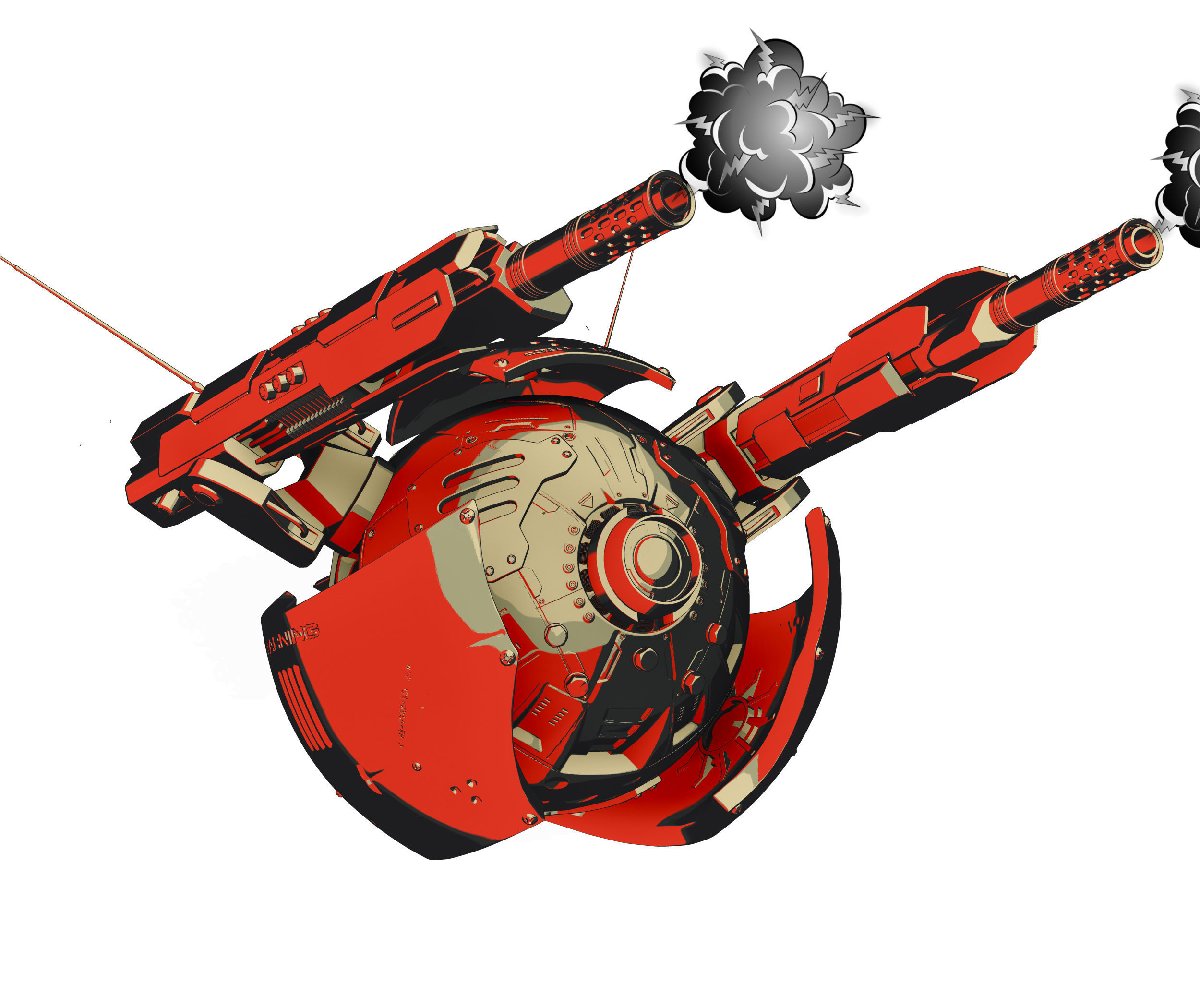 Flying Drone 3D model_10