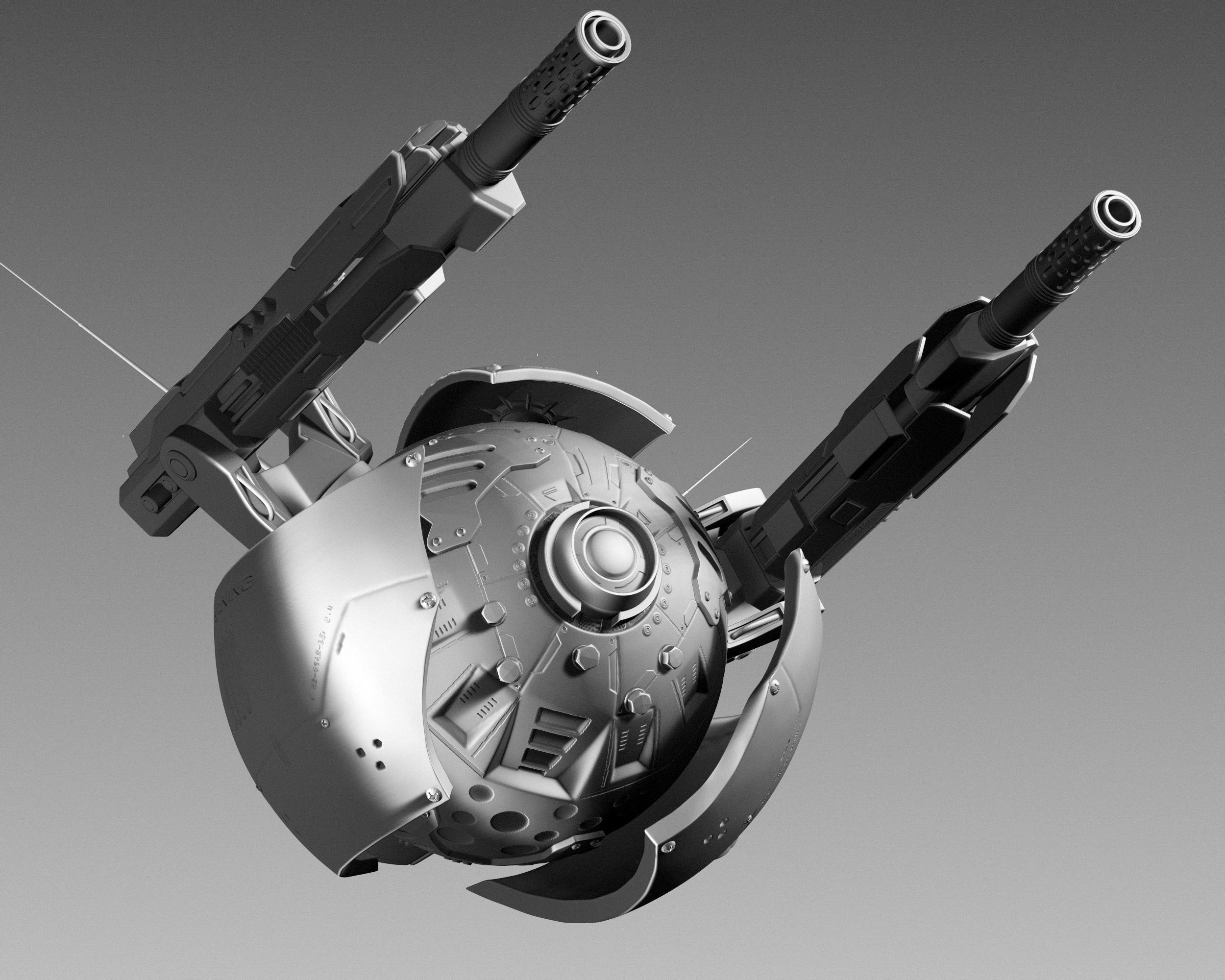 Flying Drone 3D model_6