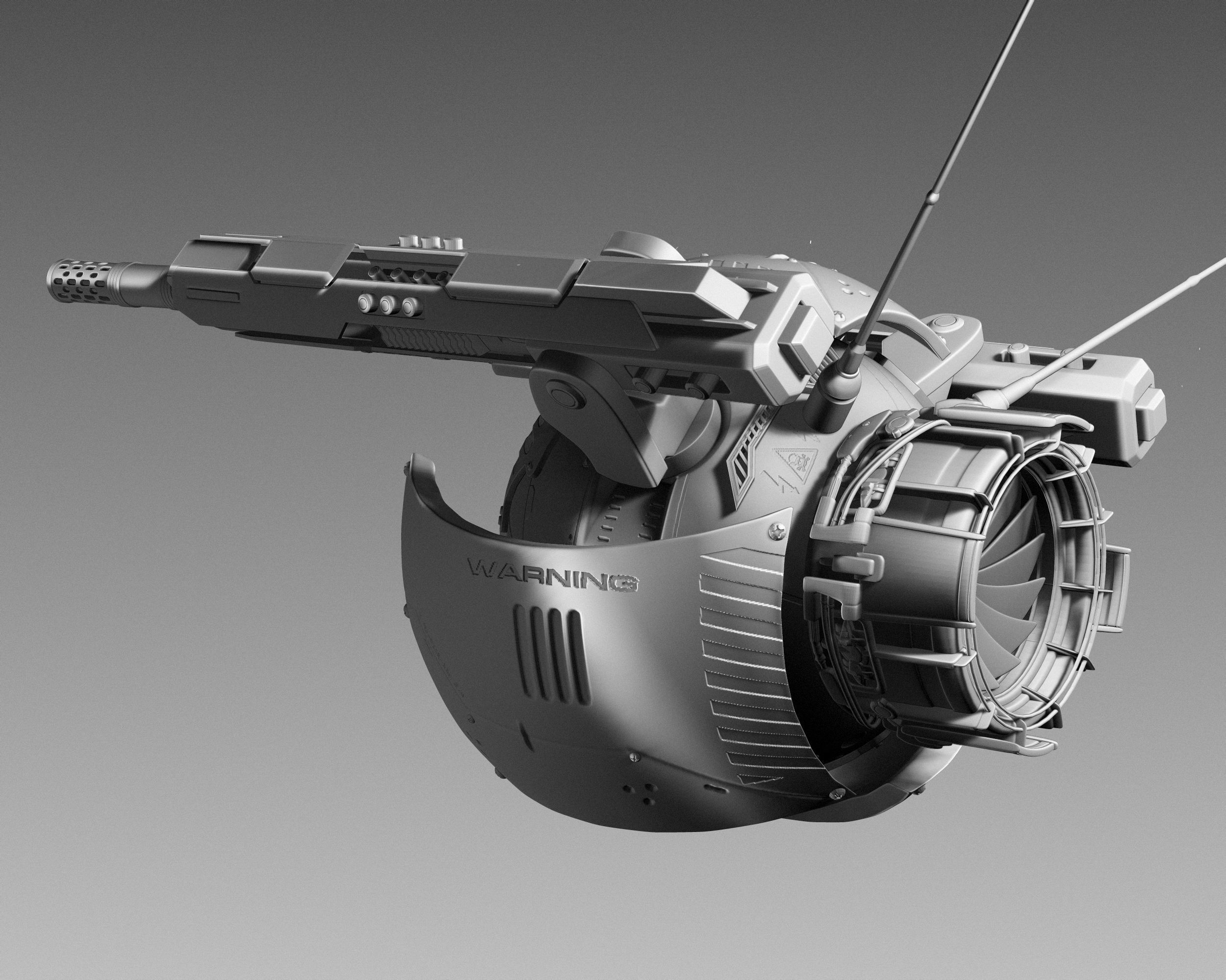 Flying Drone 3D model_7