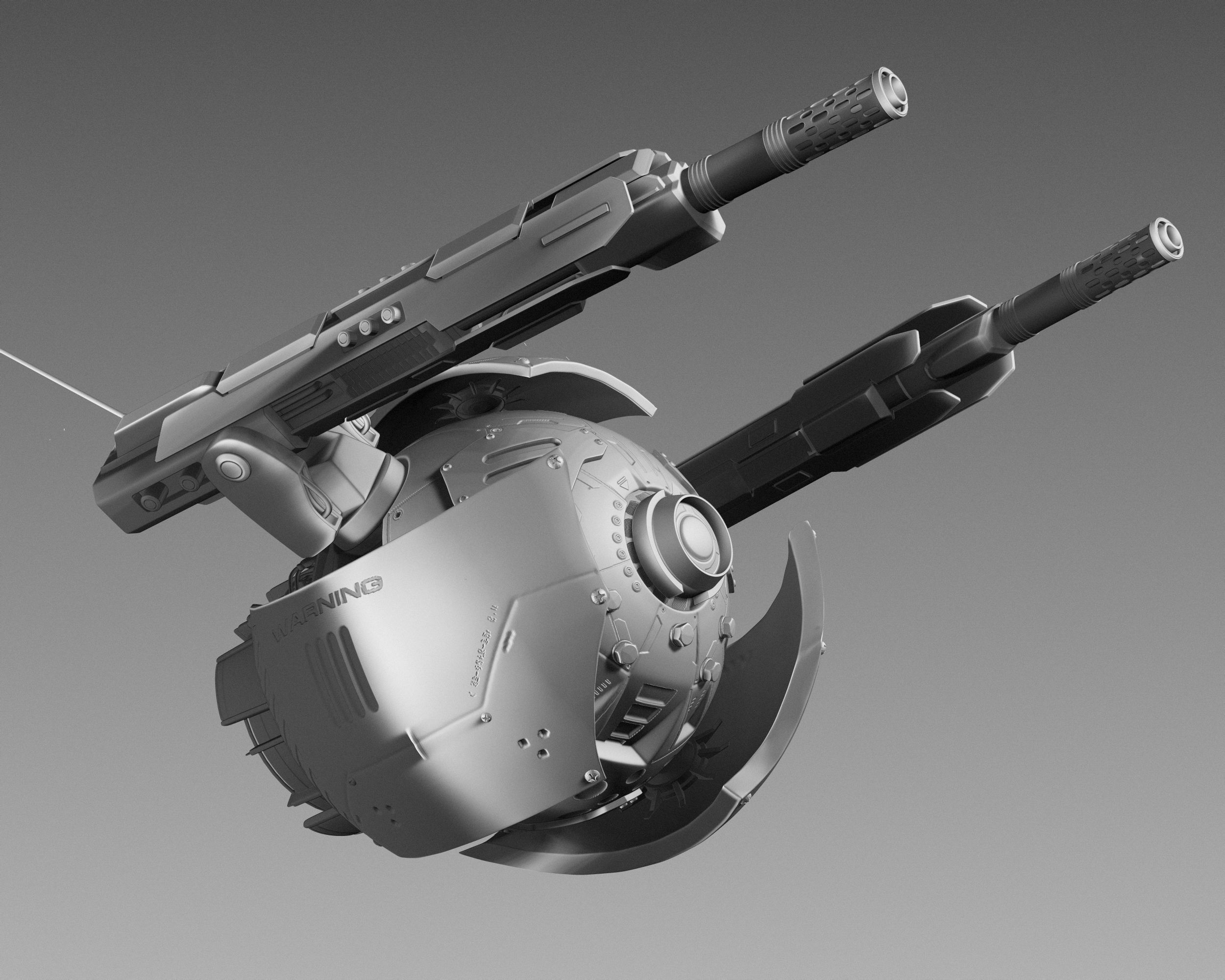 Flying Drone 3D model_1