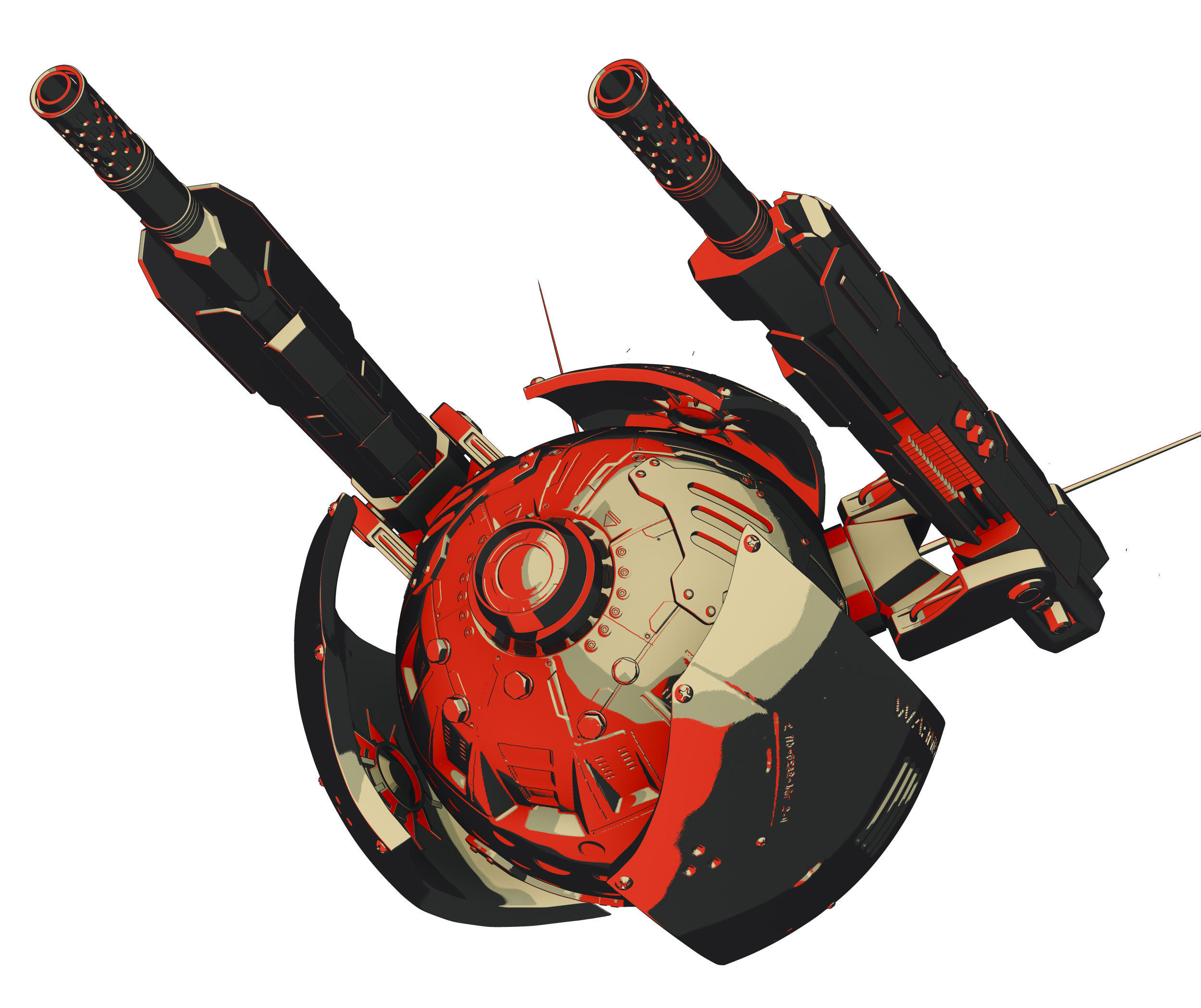 Flying Drone 3D model_12