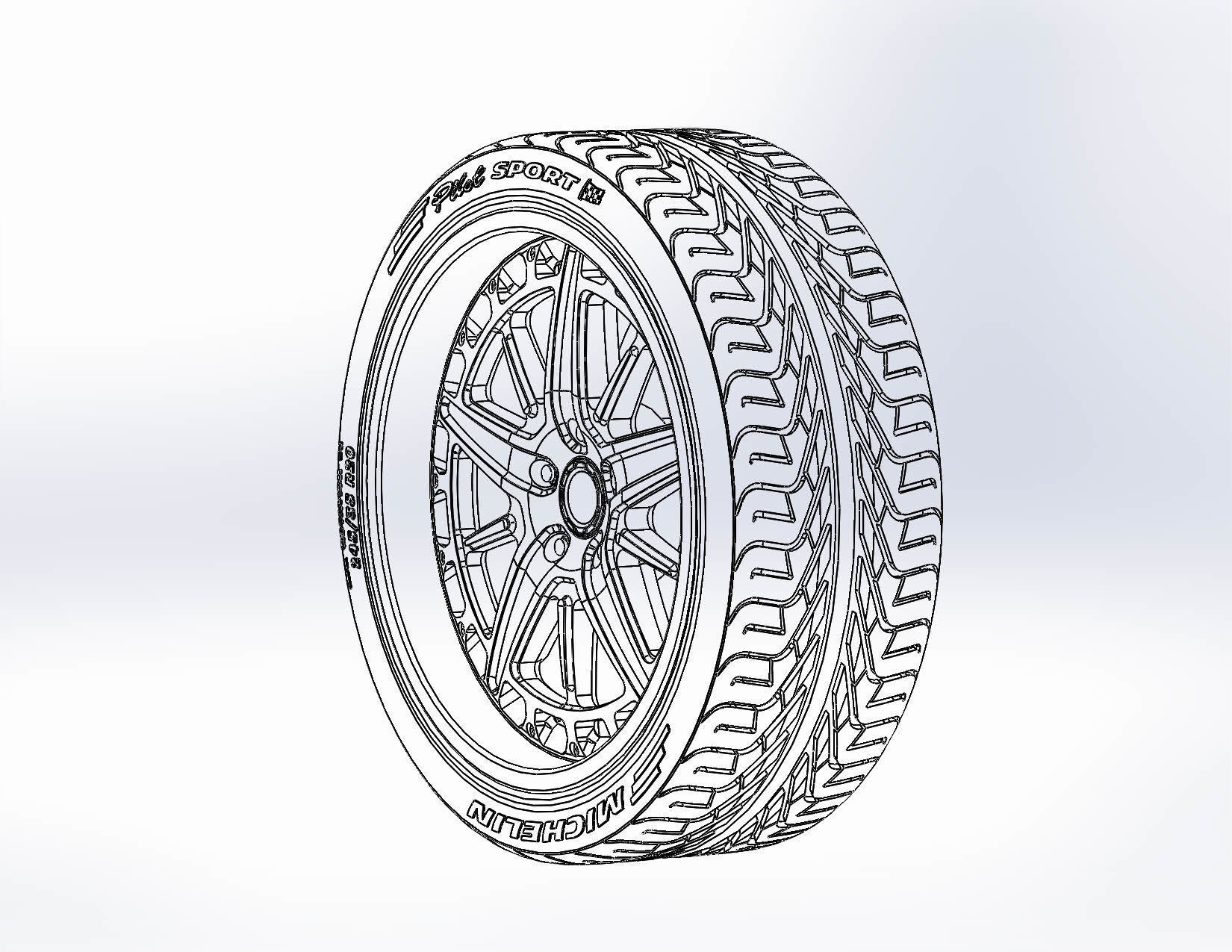Wheels Schott Fulcrum PT 20inch for your scale model 3D print model_3