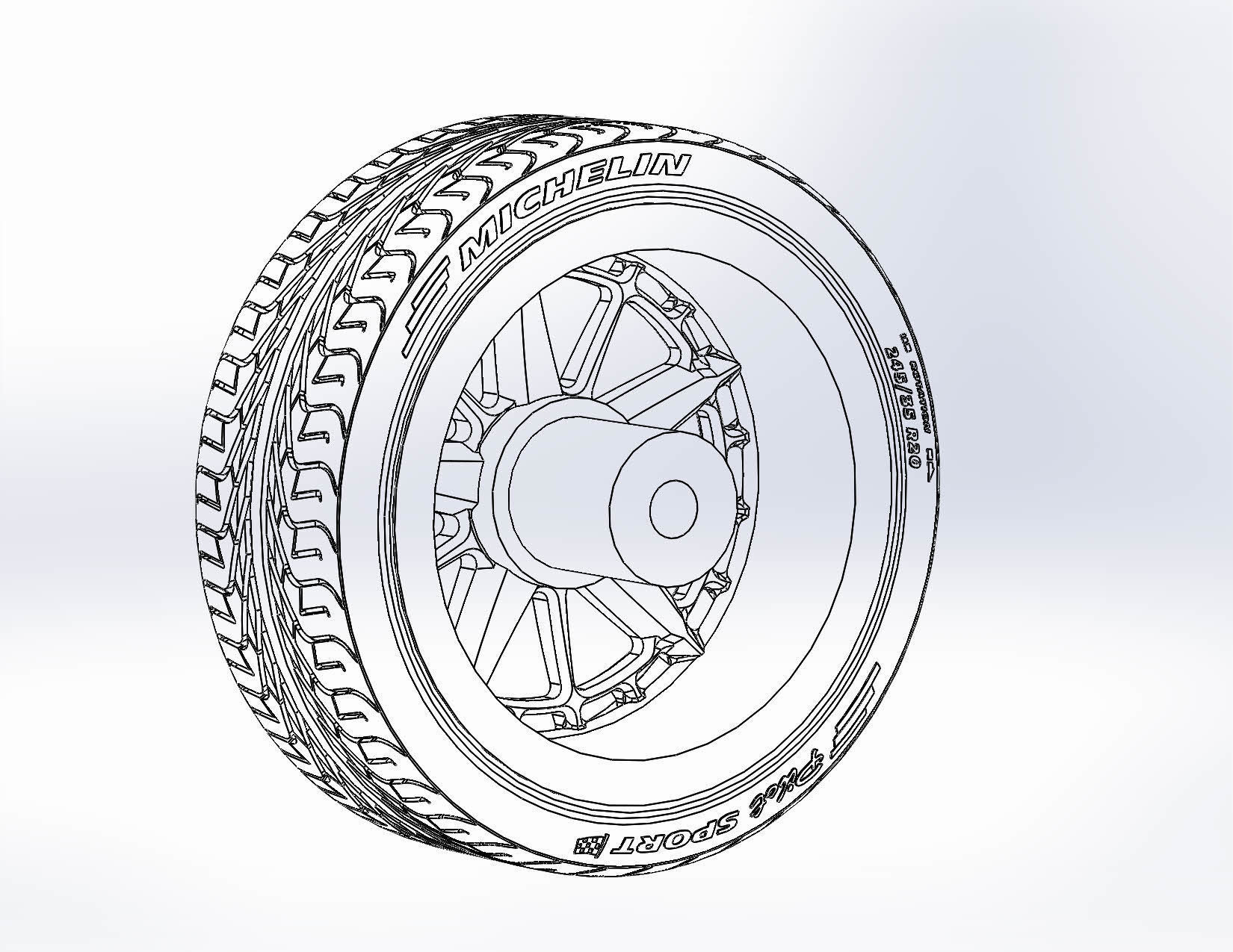 Wheels Schott Fulcrum PT 20inch for your scale model 3D print model_7