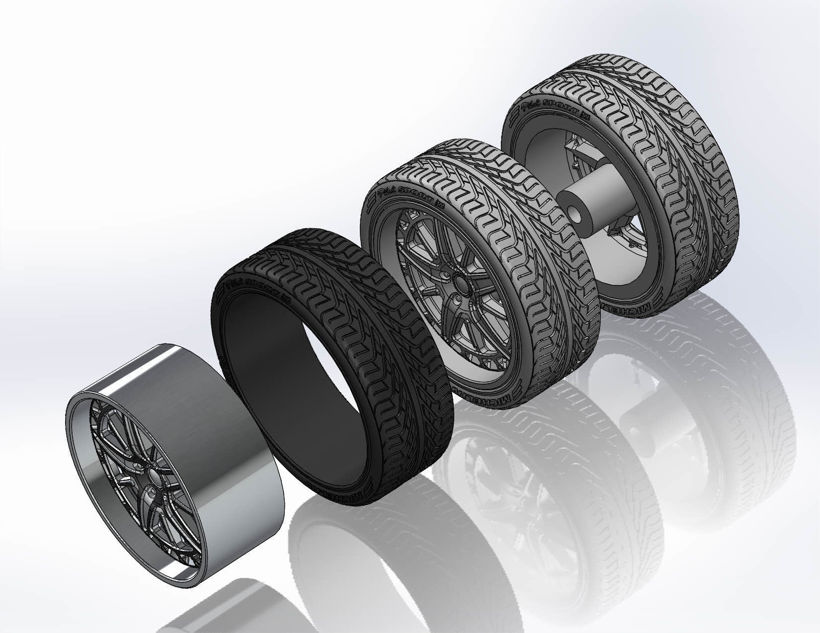 Wheels Schott Fulcrum PT 20inch for your scale model 3D print model_11