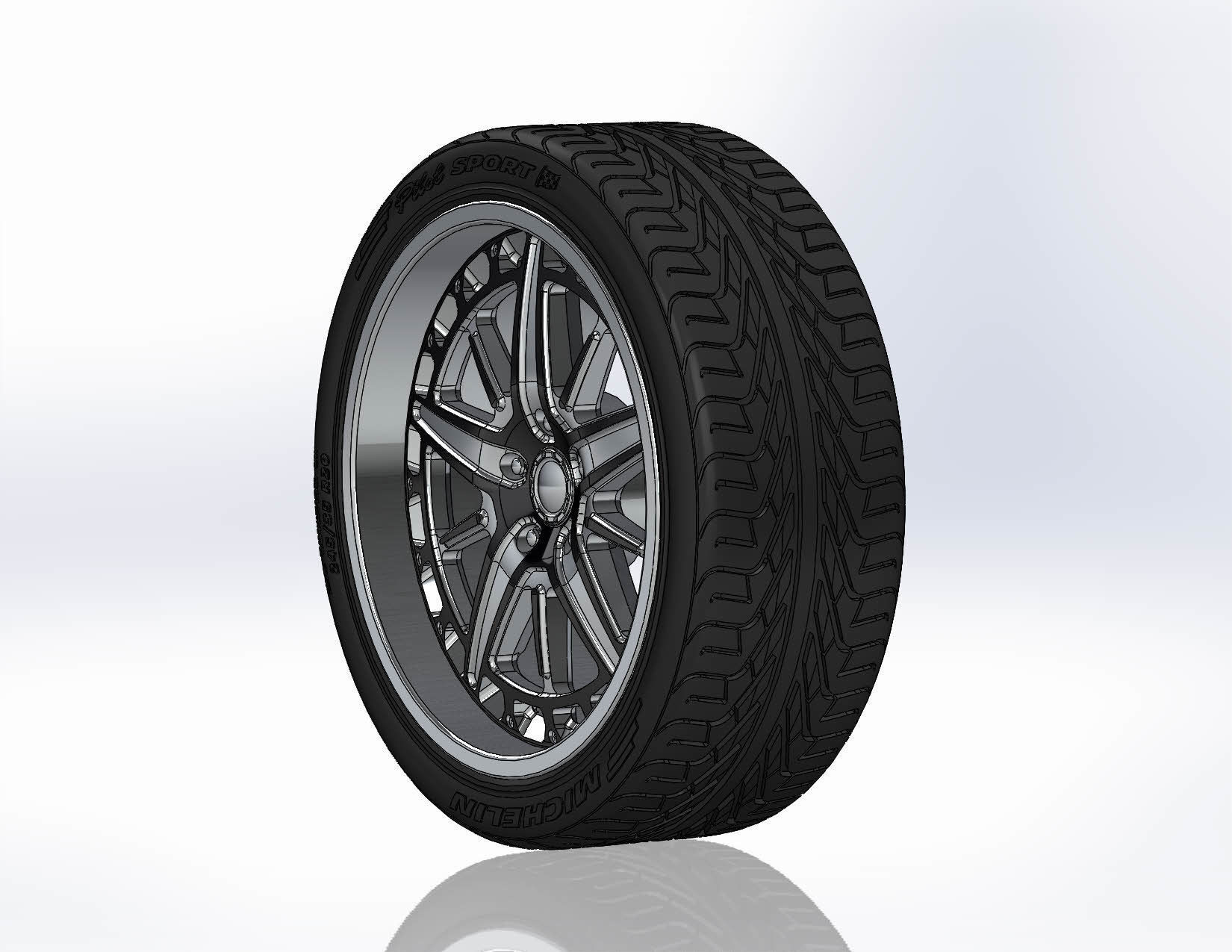 Wheels Schott Fulcrum PT 20inch for your scale model 3D print model_2