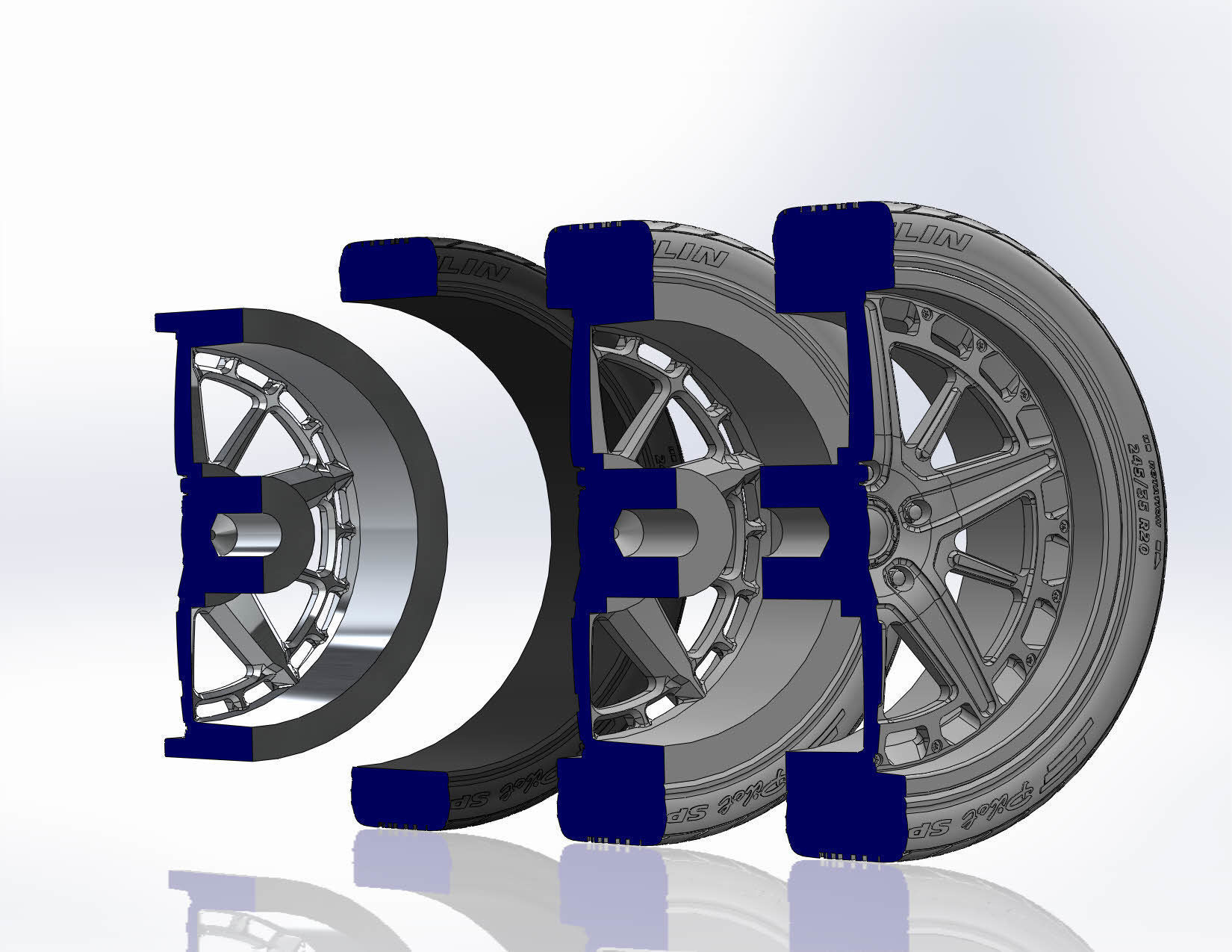 Wheels Schott Fulcrum PT 20inch for your scale model 3D print model_13