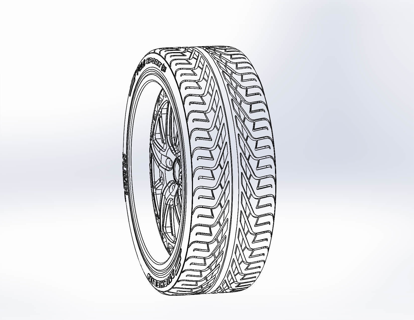 Wheels Schott Fulcrum PT 20inch for your scale model 3D print model_5
