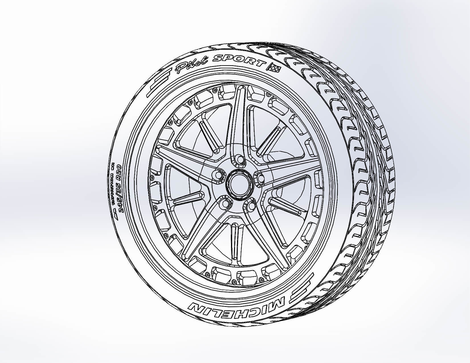 Wheels Schott Fulcrum PT 20inch for your scale model 3D print model_1