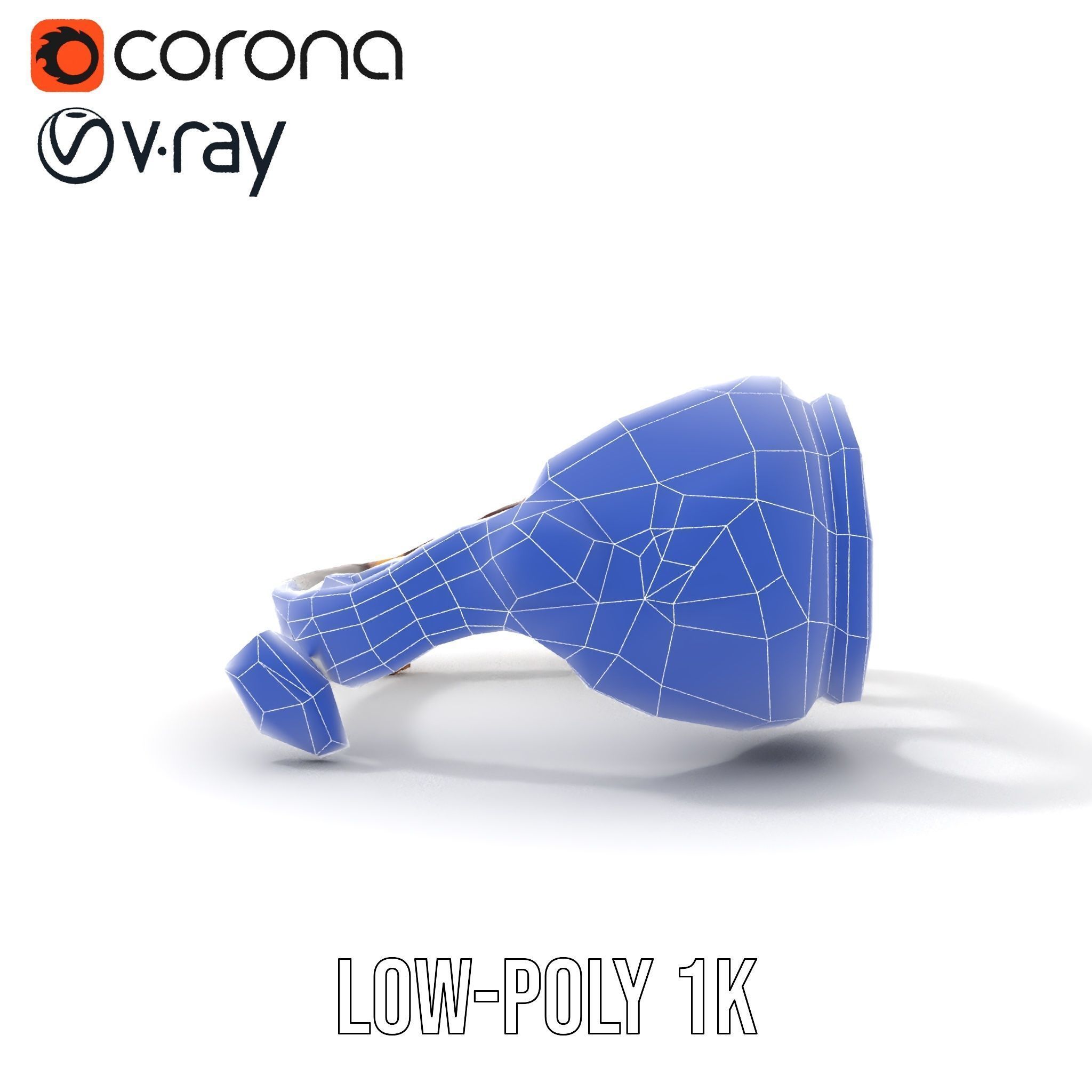 Steampunk Goggles Model Pack with Brass Detailing Low-poly 3D model_30