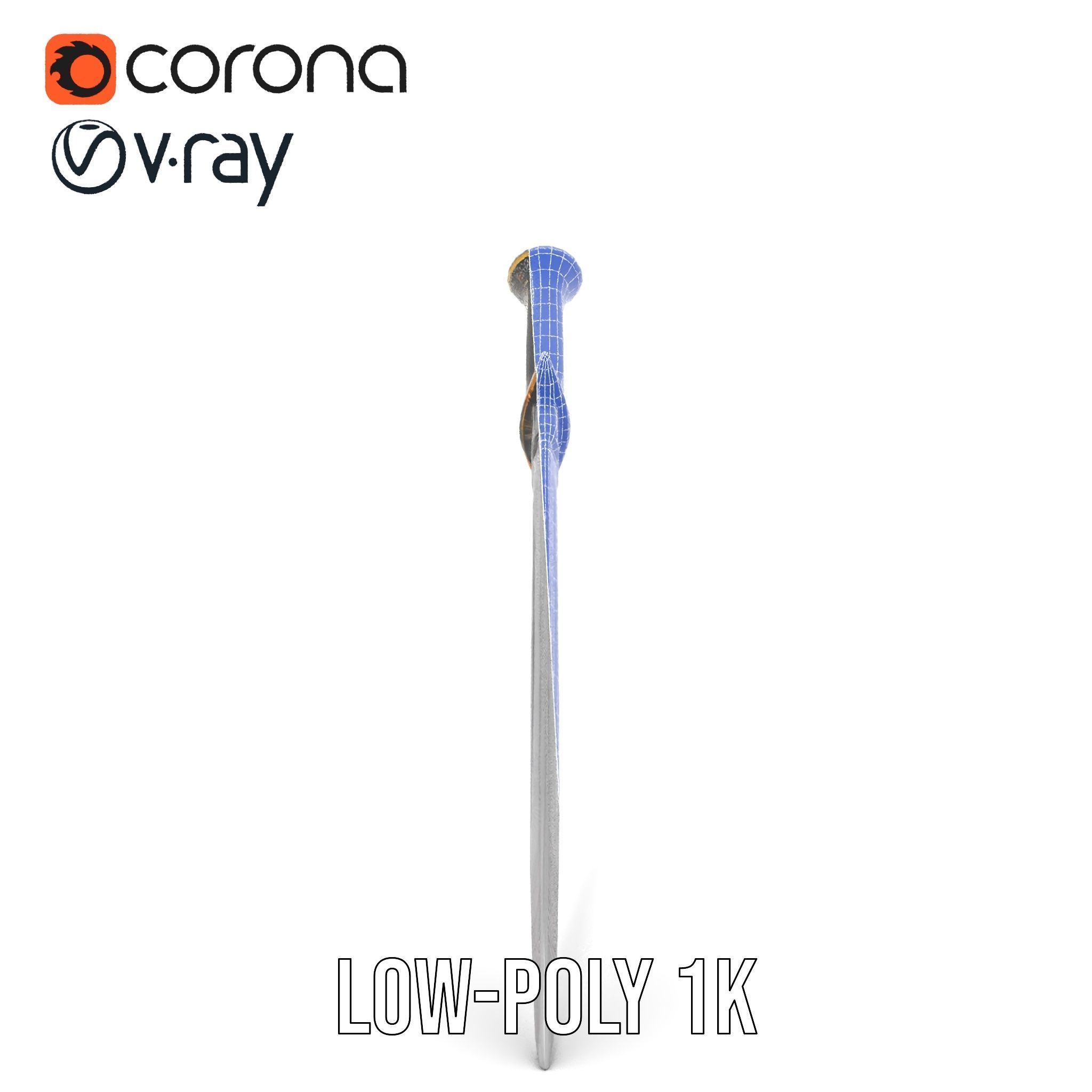 Exquisite Dagger Model Pack with Ornate Gemstones Low-poly 3D model_22