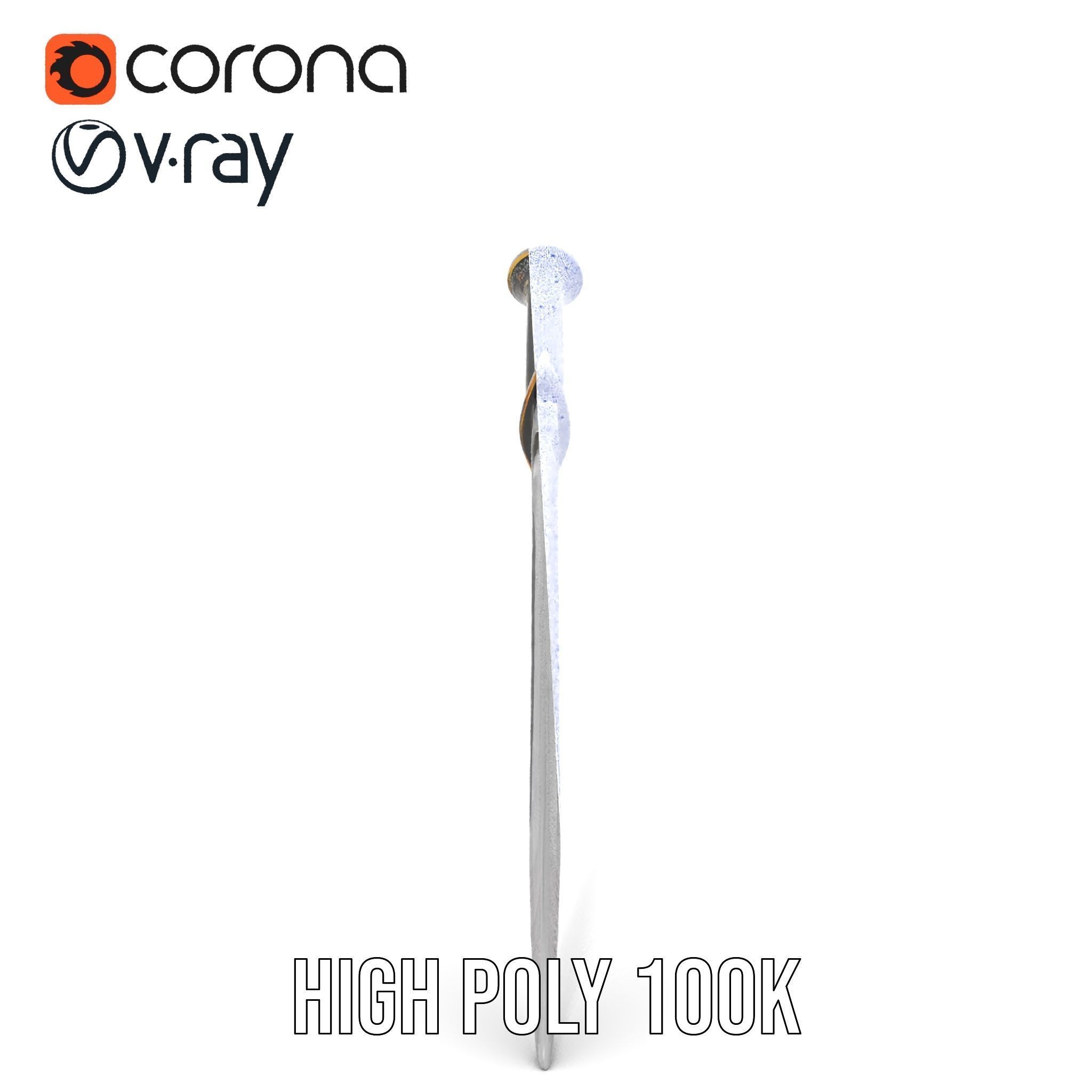 Exquisite Dagger Model Pack with Ornate Gemstones Low-poly 3D model_31