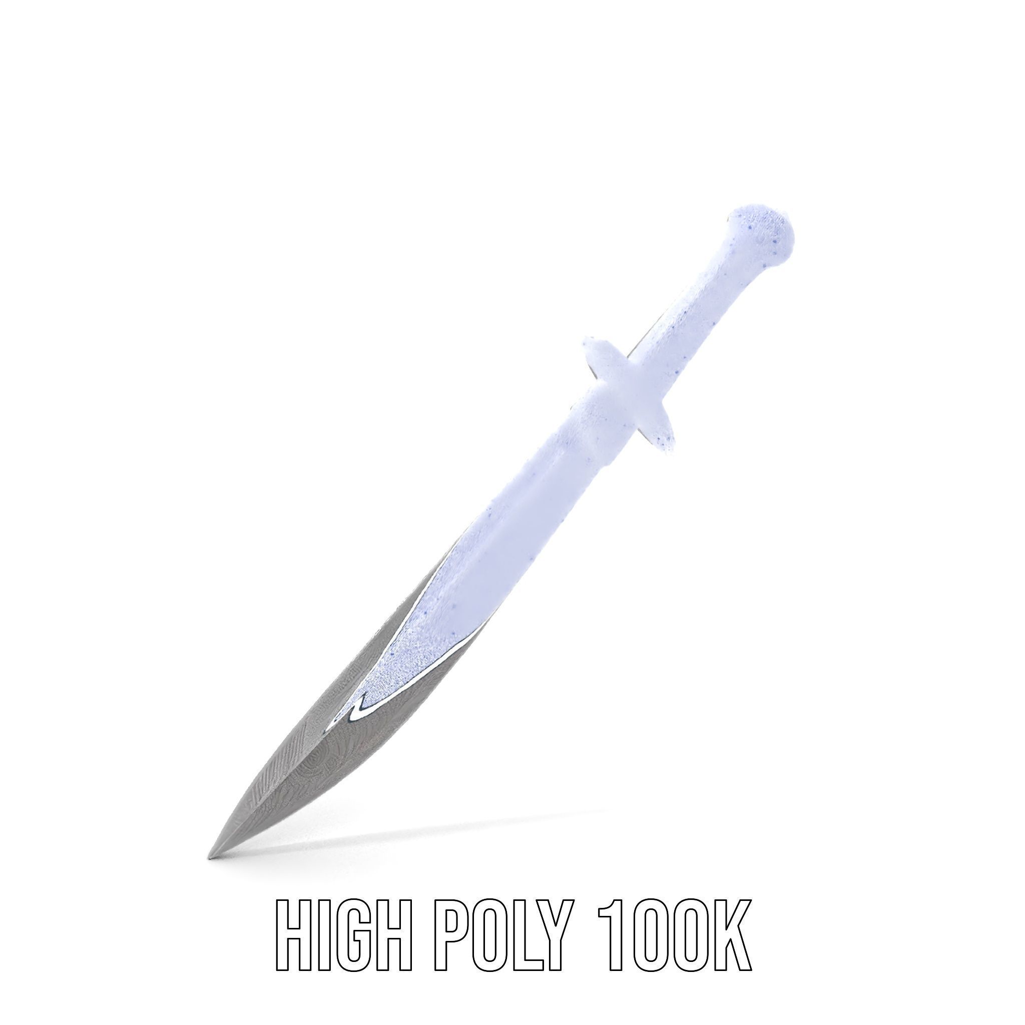 Exquisite Dagger Model Pack with Ornate Gemstones Low-poly 3D model_4
