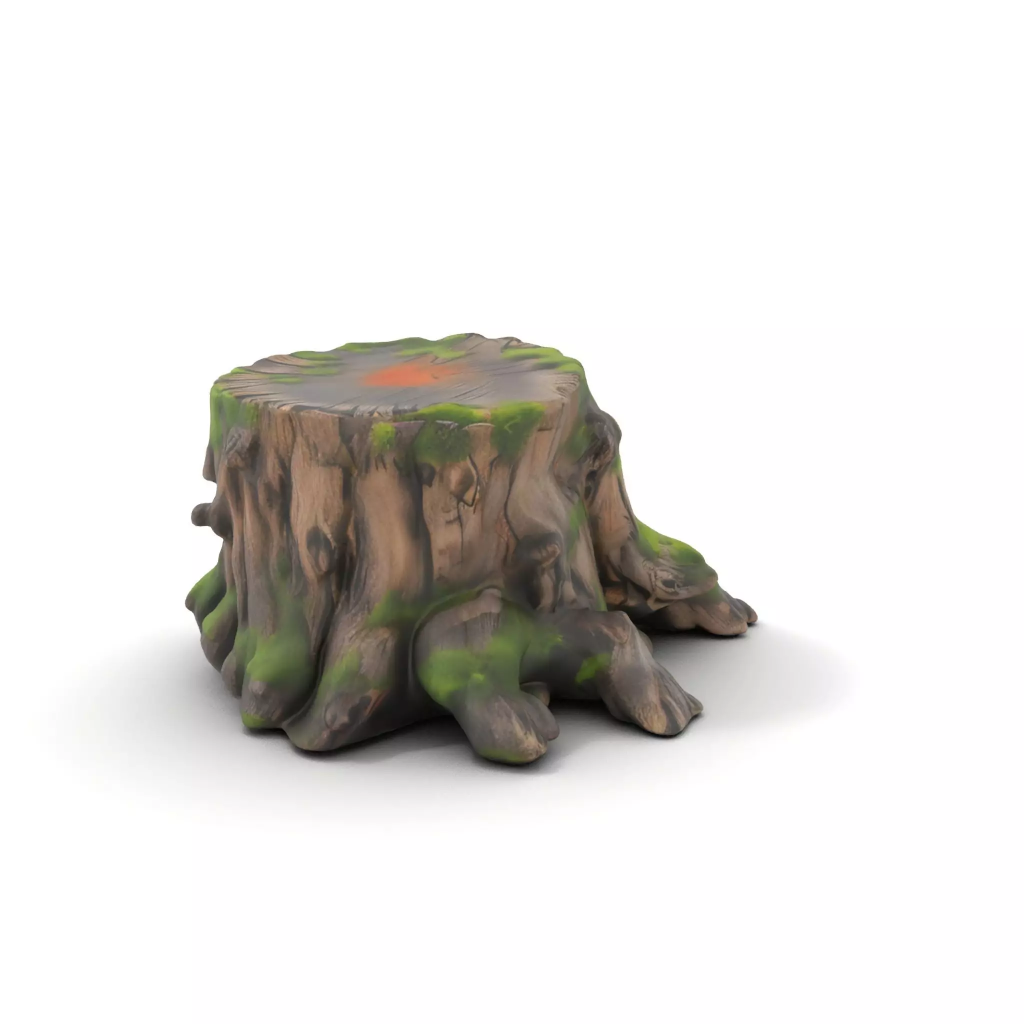 Mossy Tree Stump with Detailed Texture Model Pack Low-poly 3D model_0