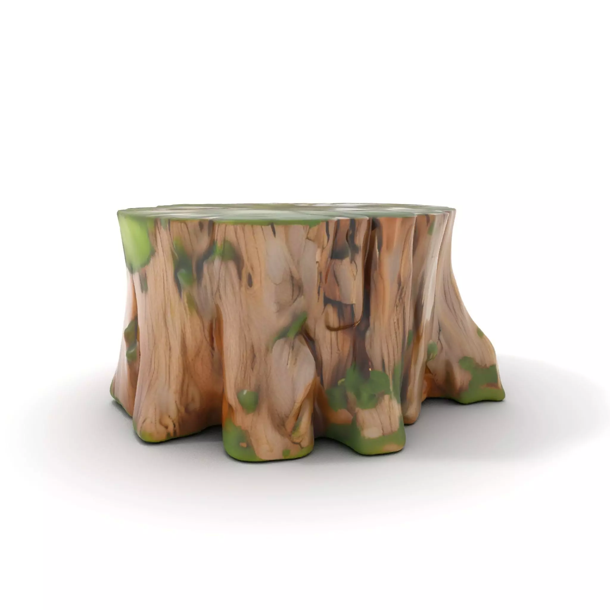 Mossy Tree Stump Model Pack Low-poly 3D model_0