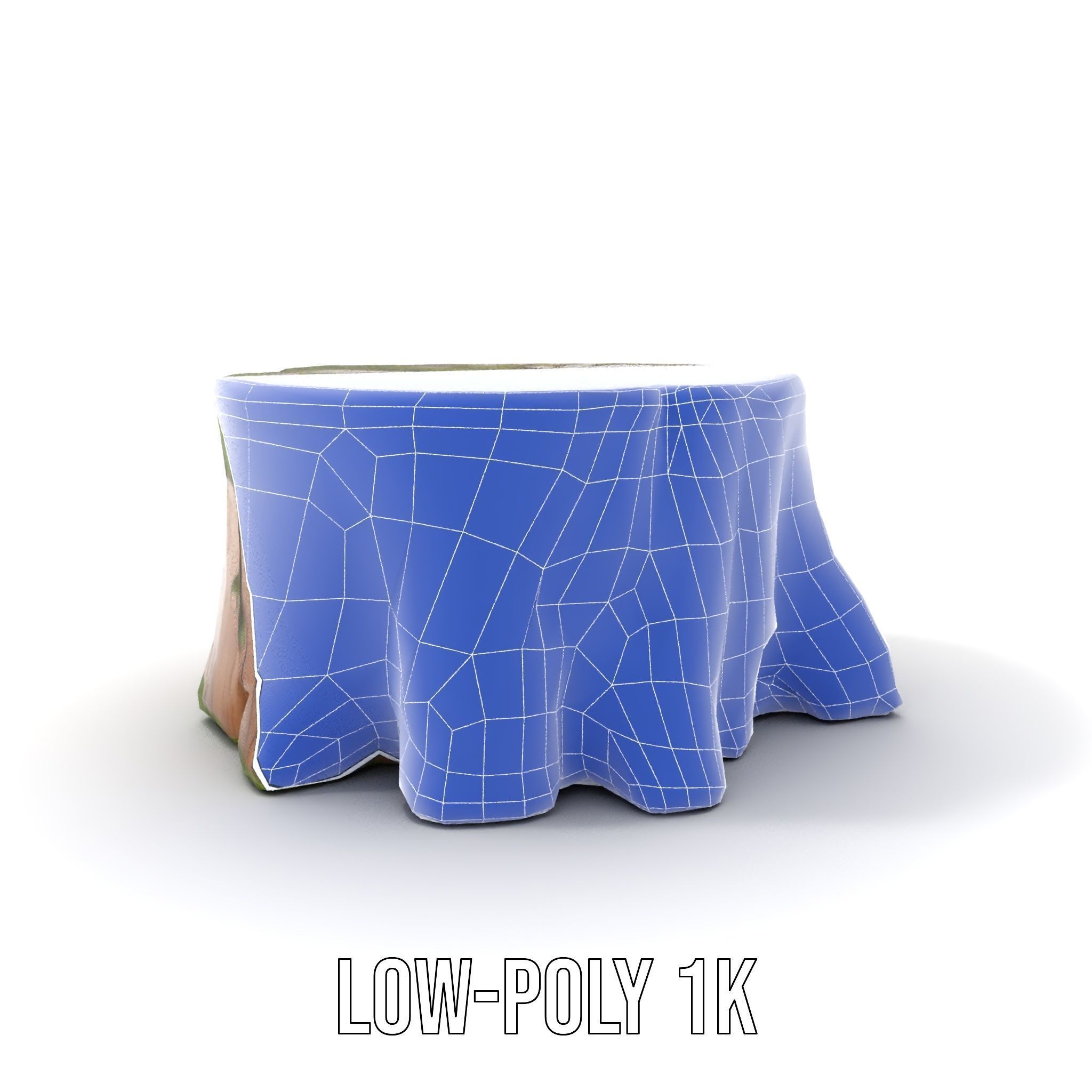 Mossy Tree Stump Model Pack Low-poly 3D model_17
