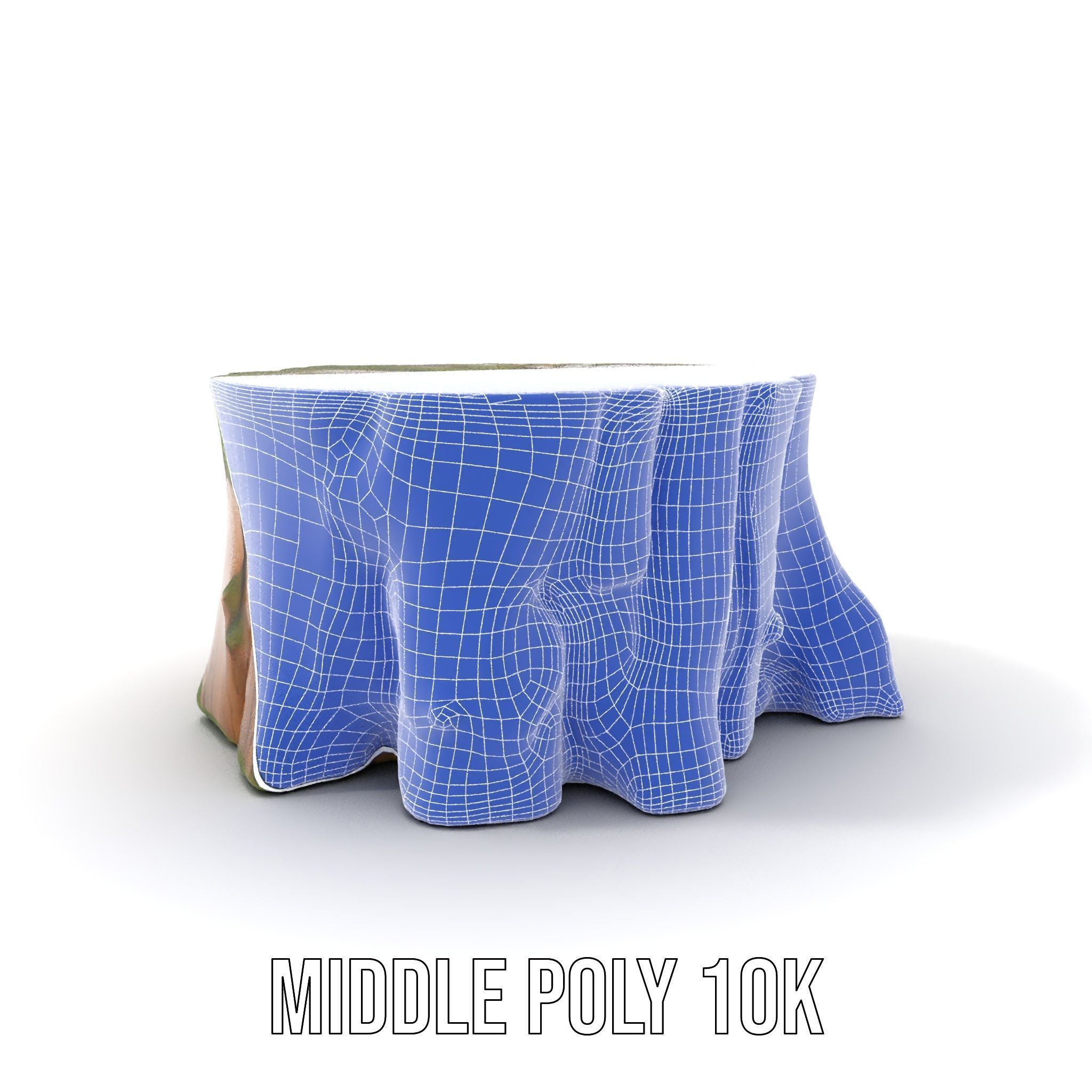 Mossy Tree Stump Model Pack Low-poly 3D model_24