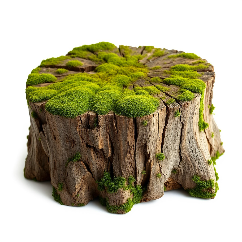 Mossy Tree Stump Model Pack Low-poly 3D model_2