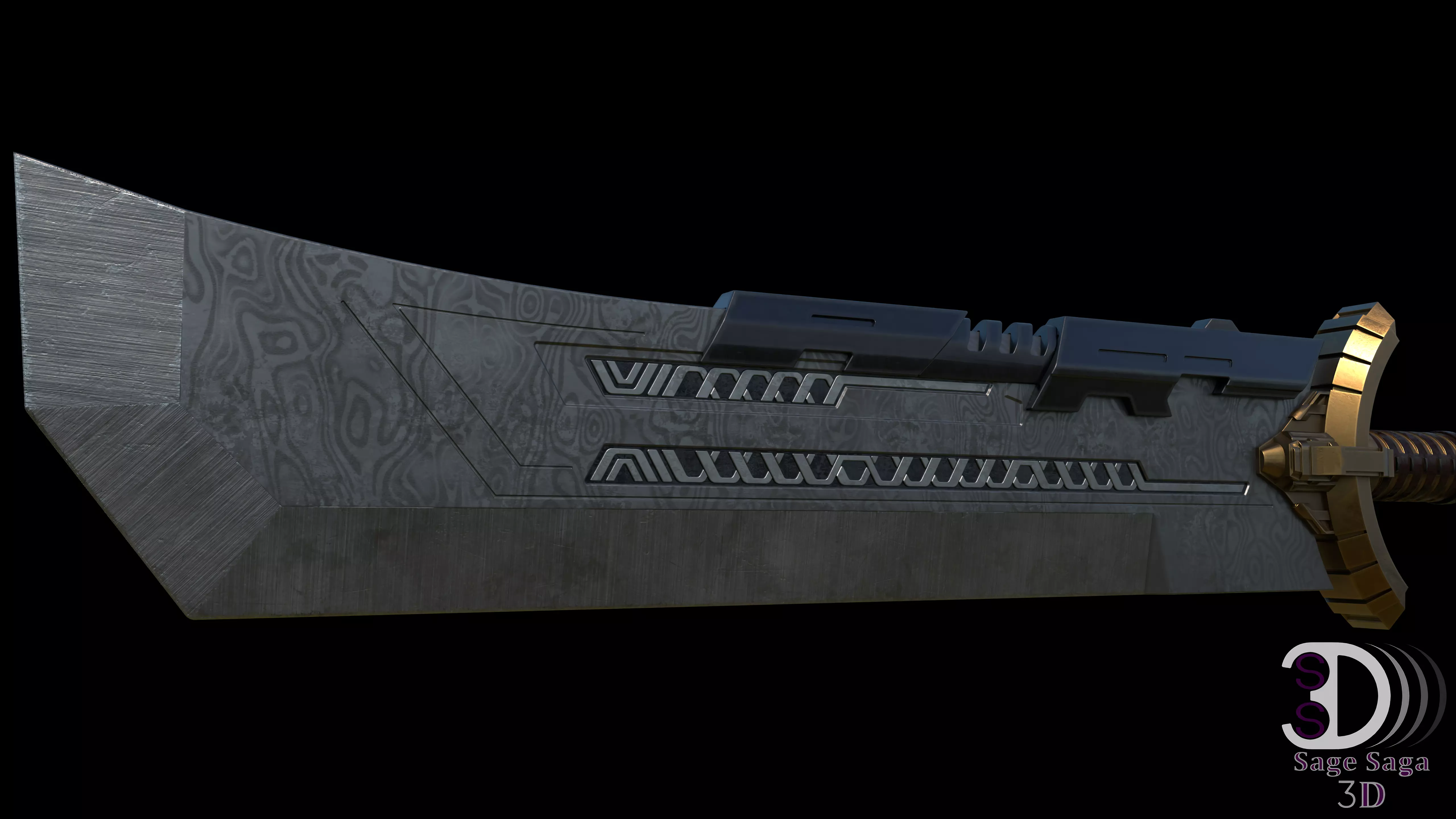 Thanos Double Edged Blade llSS3Dll 3D model_0