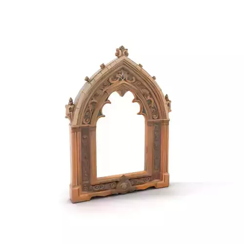 Gothic Arch Window Frame Model Pack