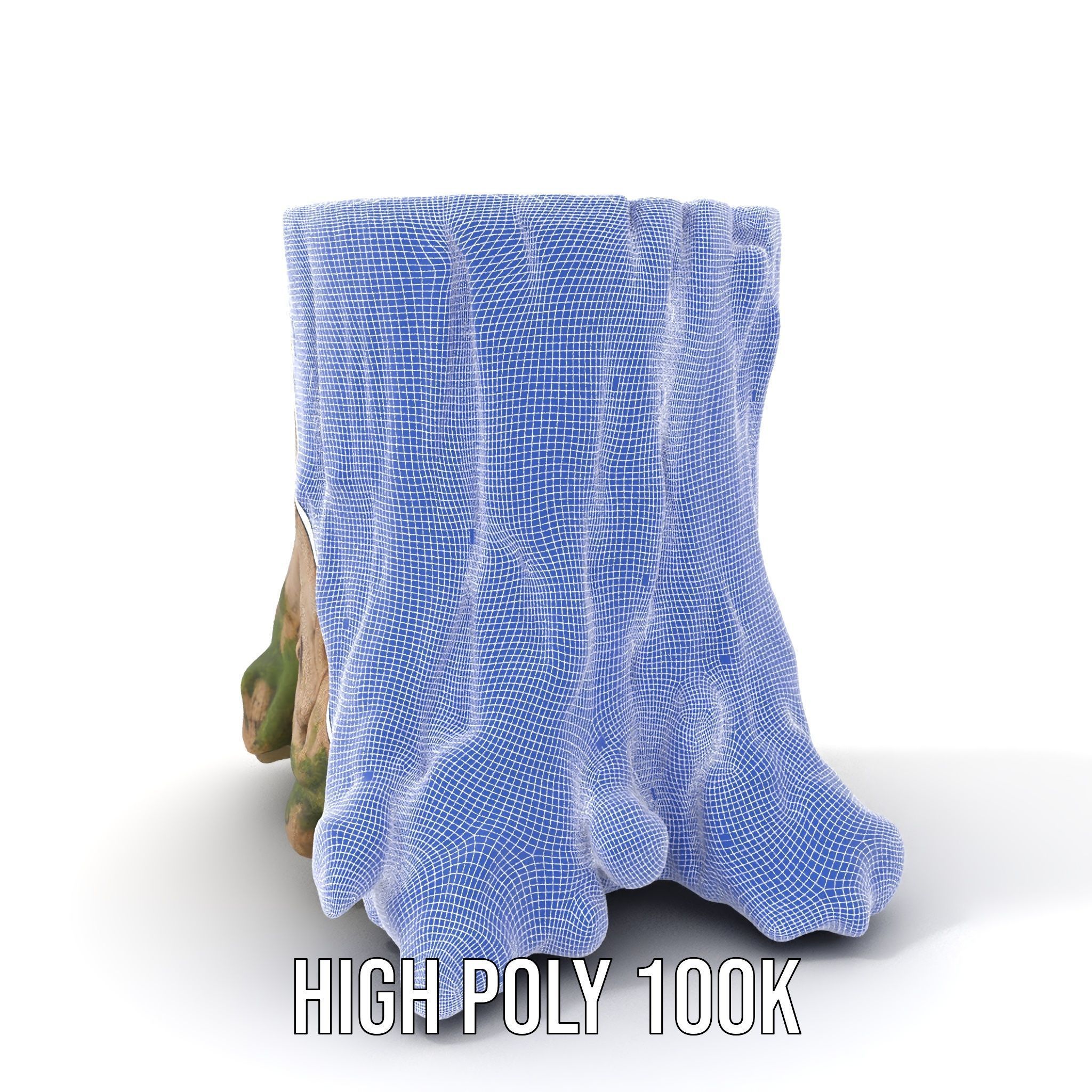 Mossy Tree Stump Model Pack Low-poly 3D model_4