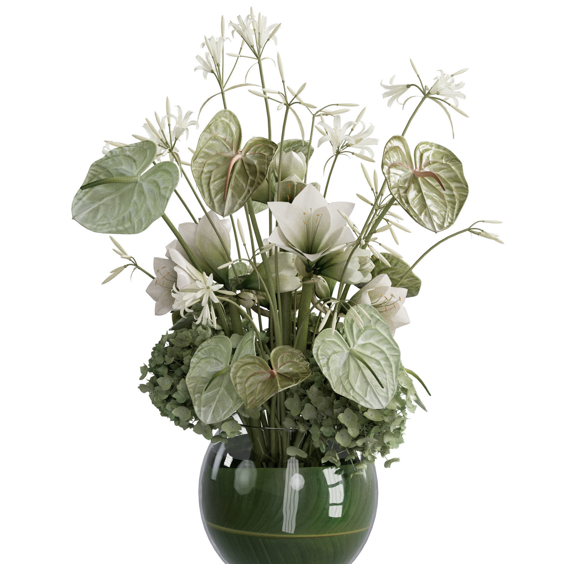 Flower In Vase 81 3D model_2