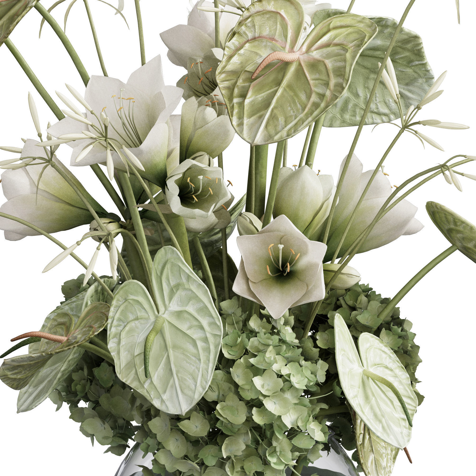 Flower In Vase 81 3D model_4