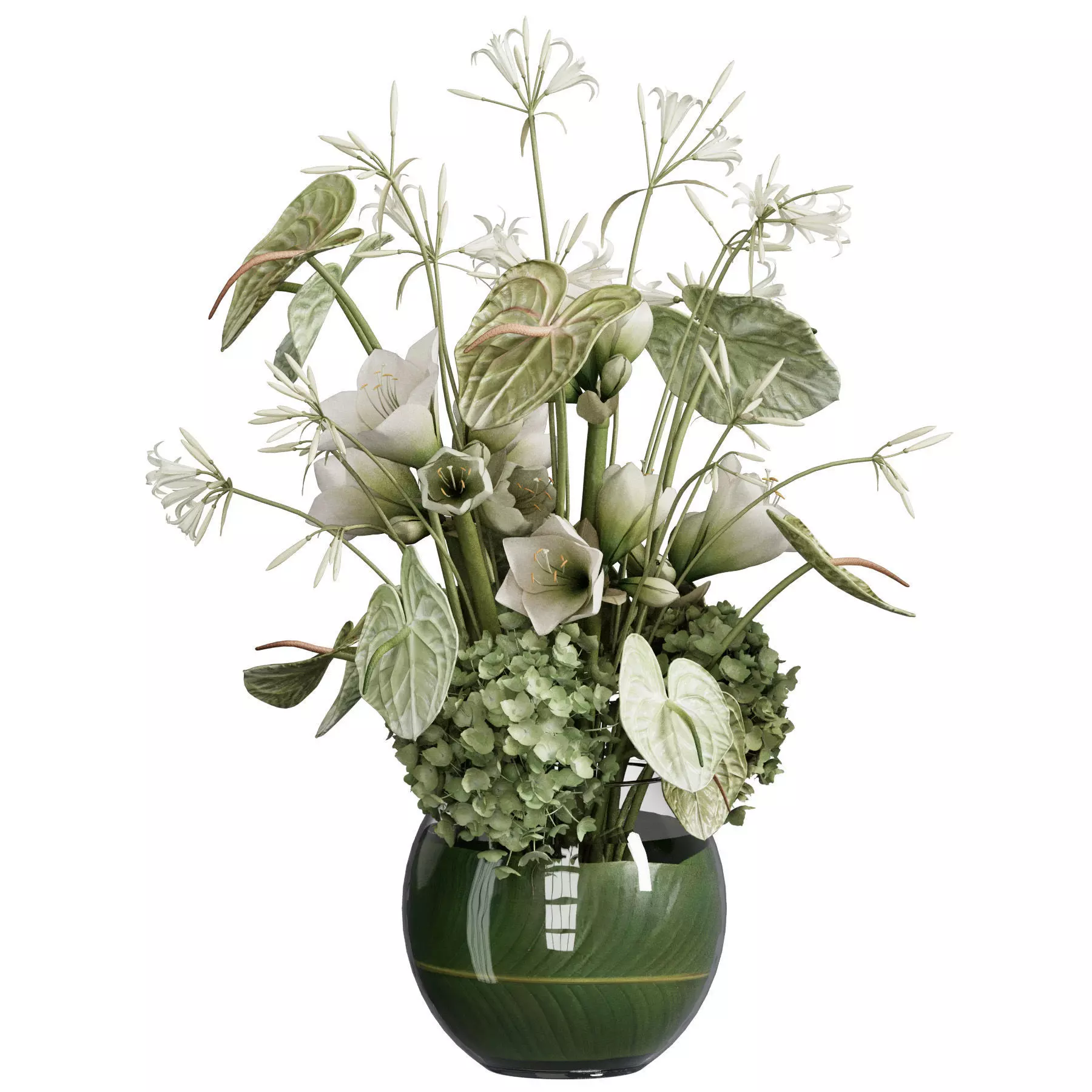 Flower In Vase 81 3D model_0