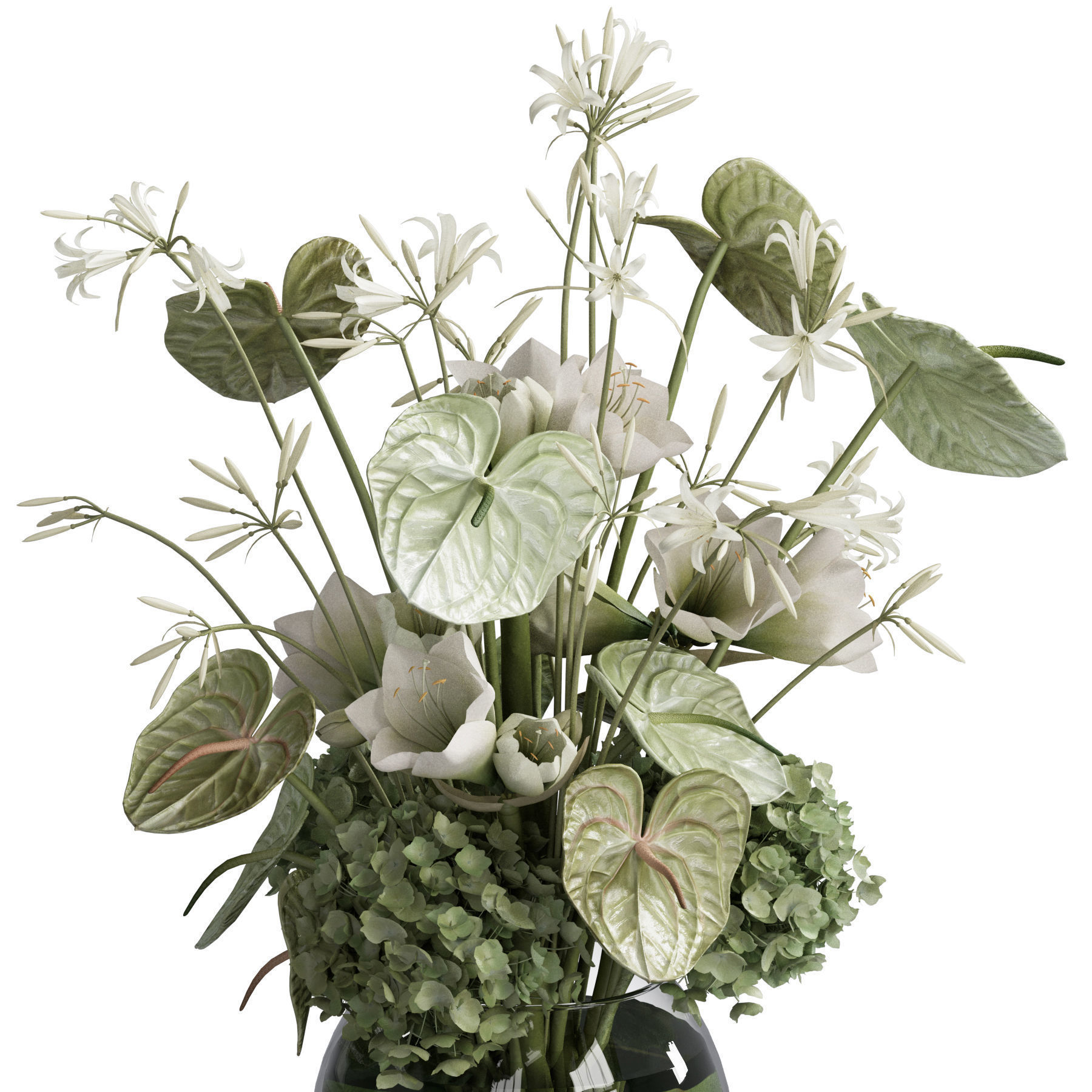 Flower In Vase 81 3D model_3