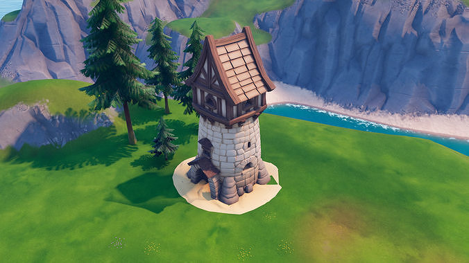Medieval Fantasy Towers Pack 20 AI Pieces 3D model 2