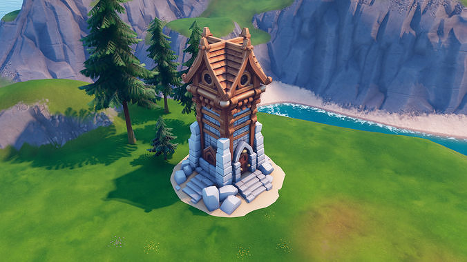 Medieval Fantasy Towers Pack 20 AI Pieces 3D model 7