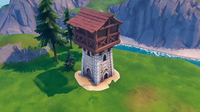 Medieval Fantasy Towers Pack 20 AI Pieces 3D model 6