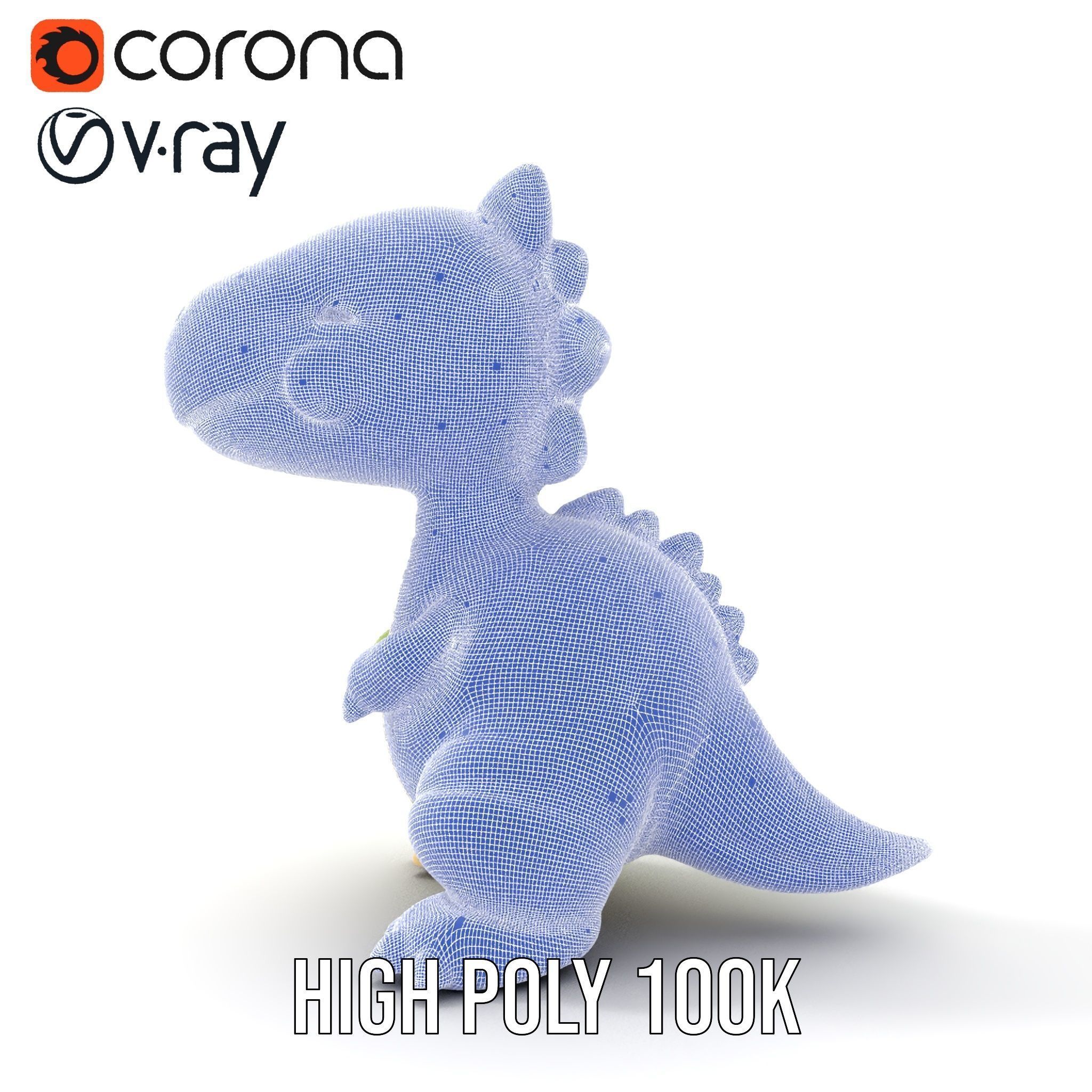 Cute Dinosaur Model Pack with Playful Design Low-poly 3D model_26