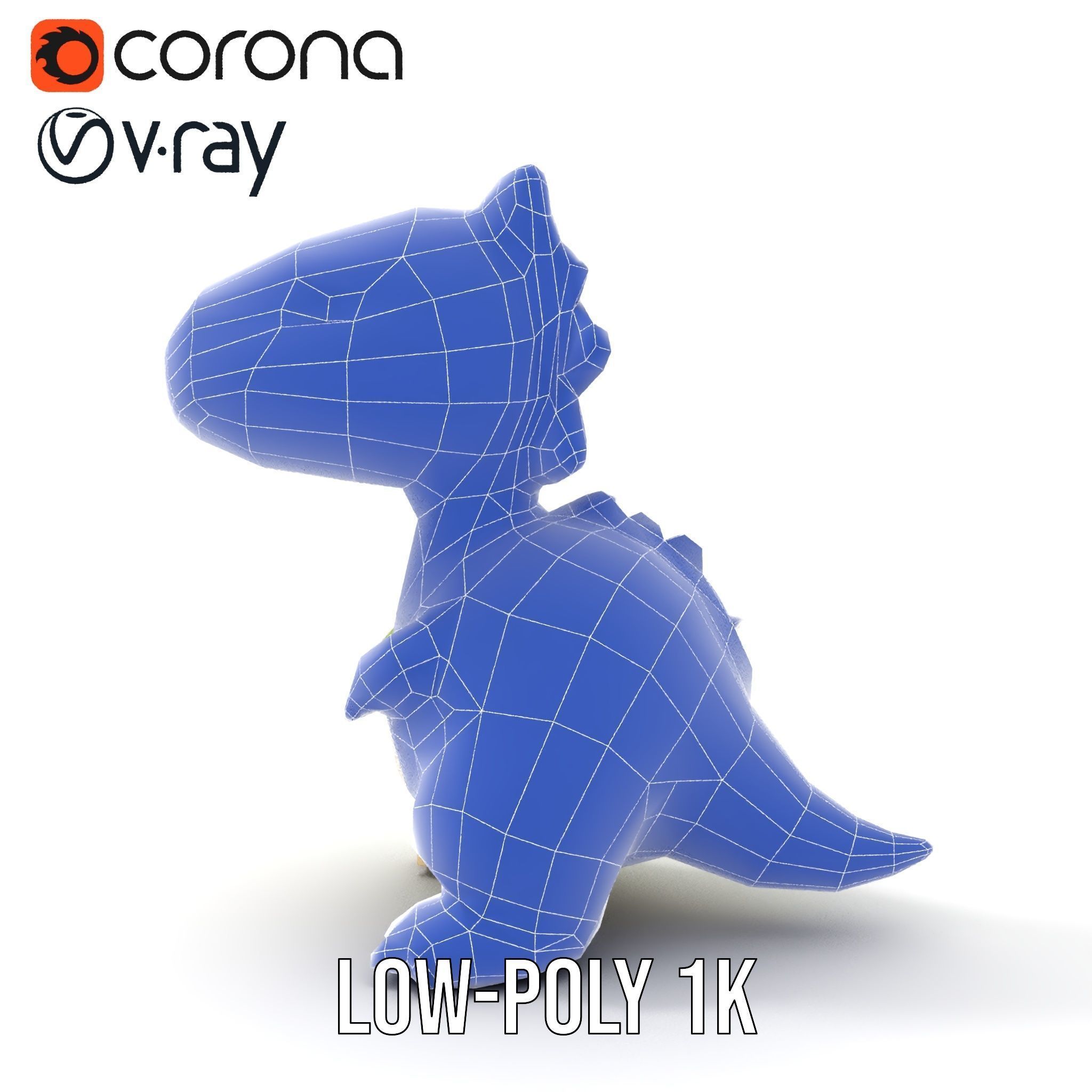 Cute Dinosaur Model Pack with Playful Design Low-poly 3D model_28