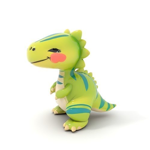 Cute Dinosaur Model Pack with Playful Design Low-poly 3D model