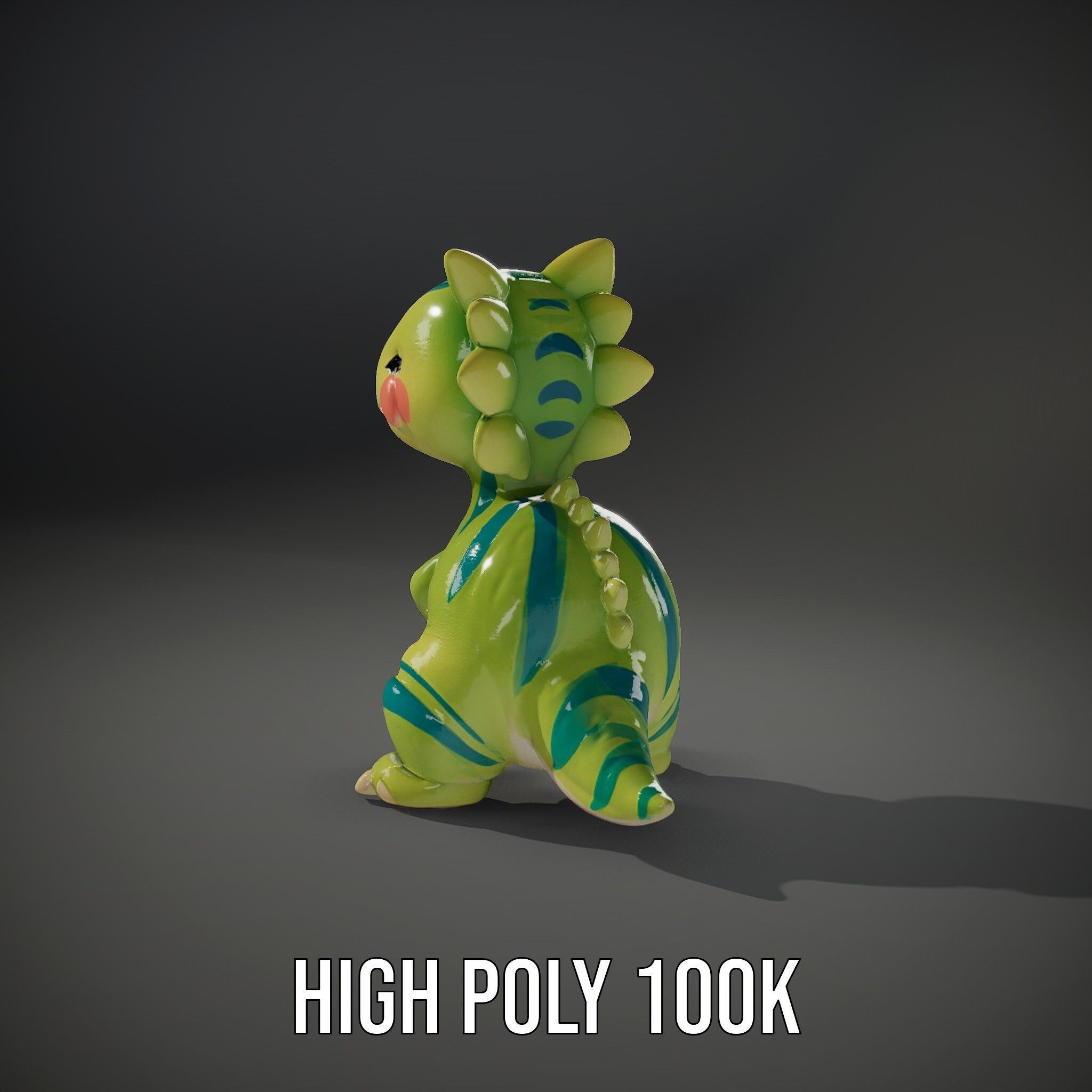 Cute Dinosaur Model Pack with Playful Design Low-poly 3D model_8