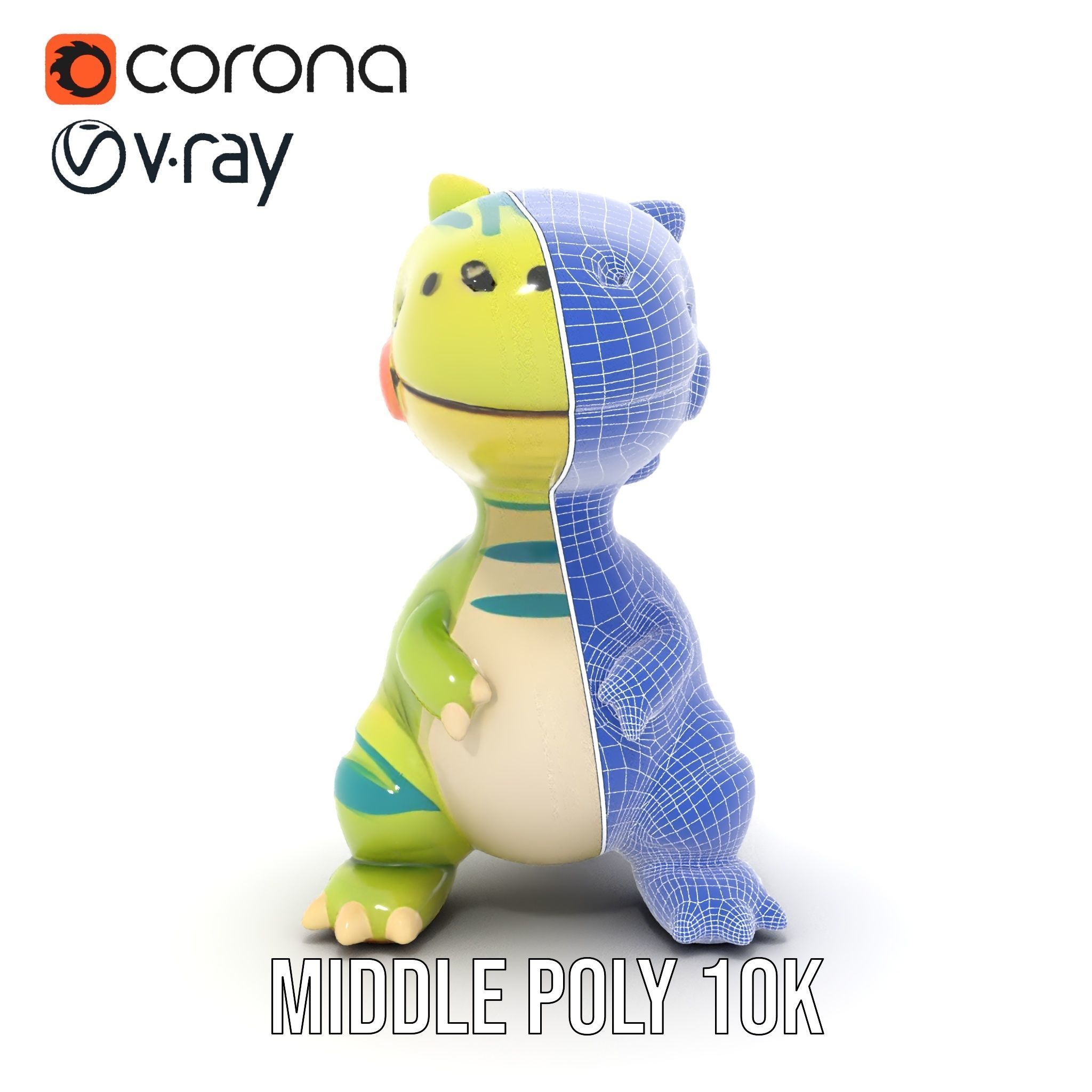 Cute Dinosaur Model Pack with Playful Design Low-poly 3D model_30