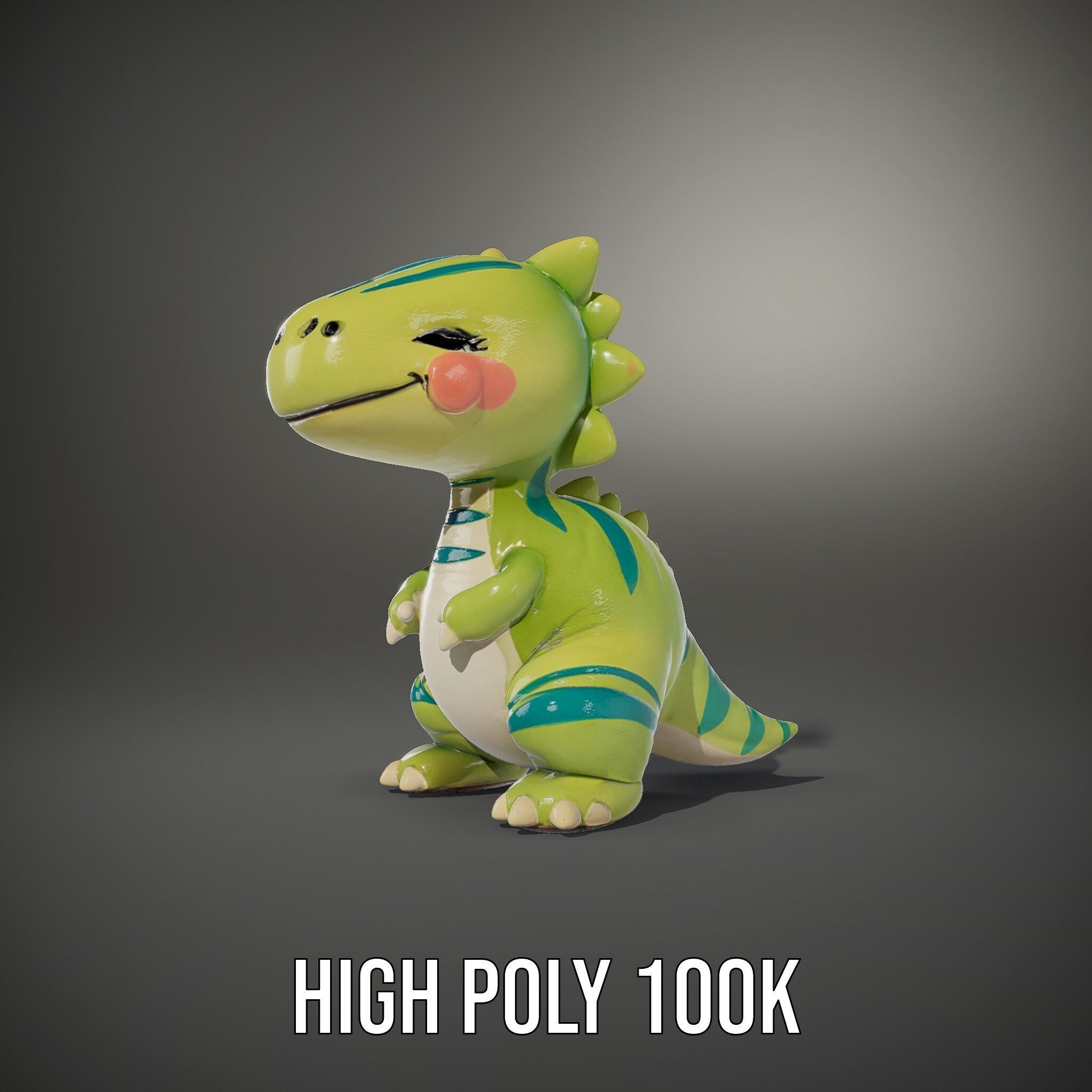 Cute Dinosaur Model Pack with Playful Design Low-poly 3D model_10
