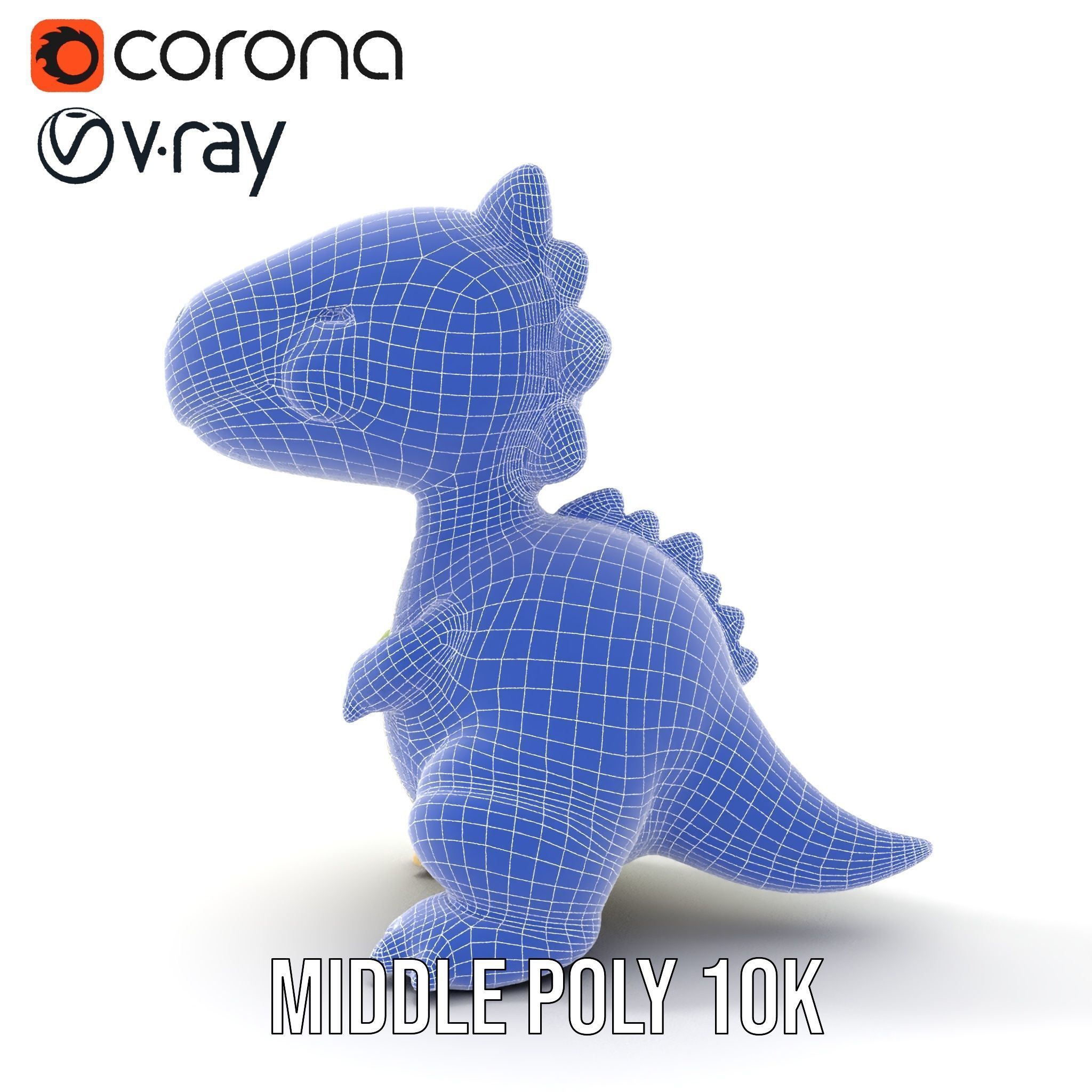Cute Dinosaur Model Pack with Playful Design Low-poly 3D model_13