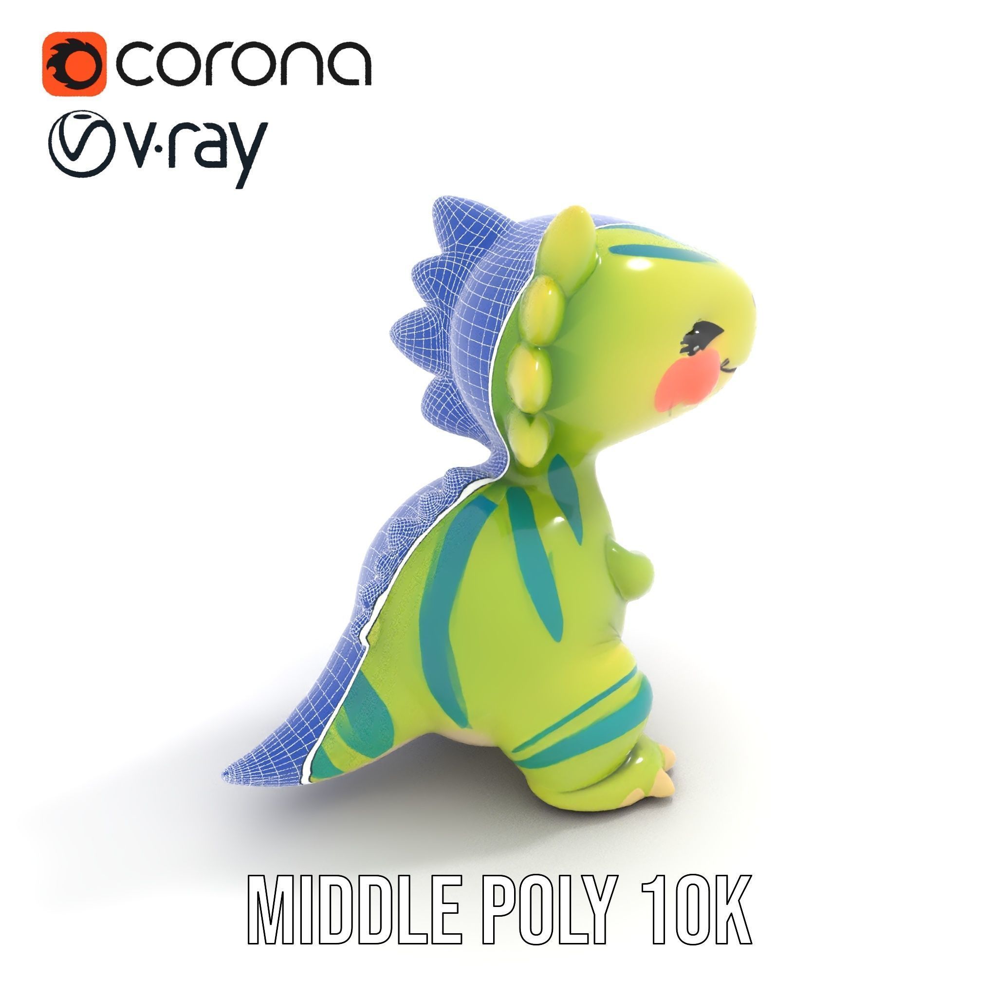 Cute Dinosaur Model Pack with Playful Design Low-poly 3D model_27