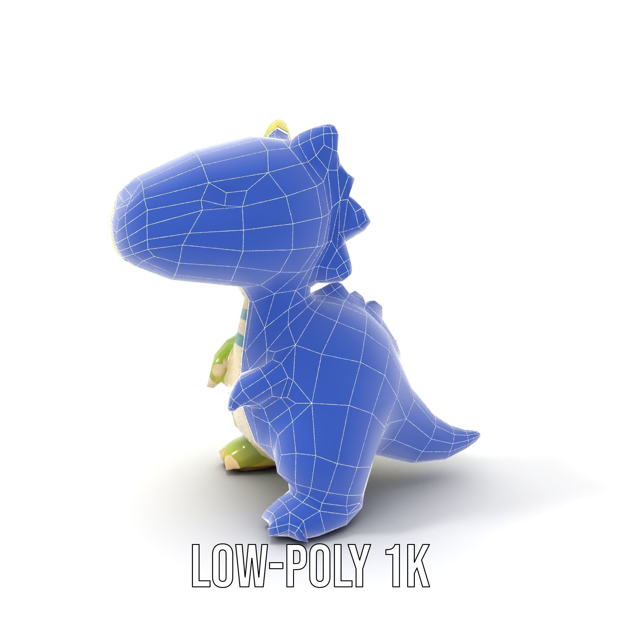 Cute Dinosaur Model Pack with Playful Design Low-poly 3D model_7