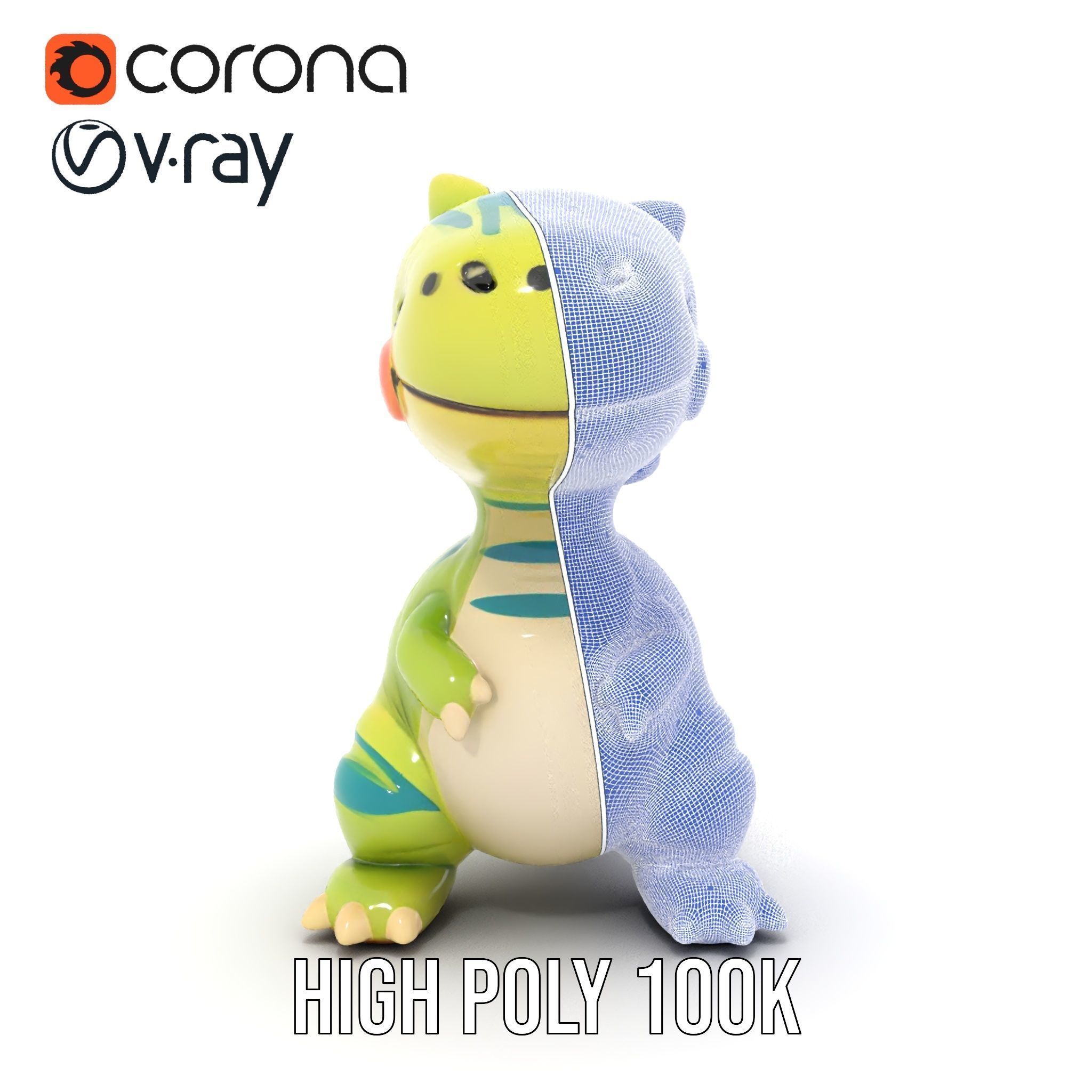 Cute Dinosaur Model Pack with Playful Design Low-poly 3D model_34
