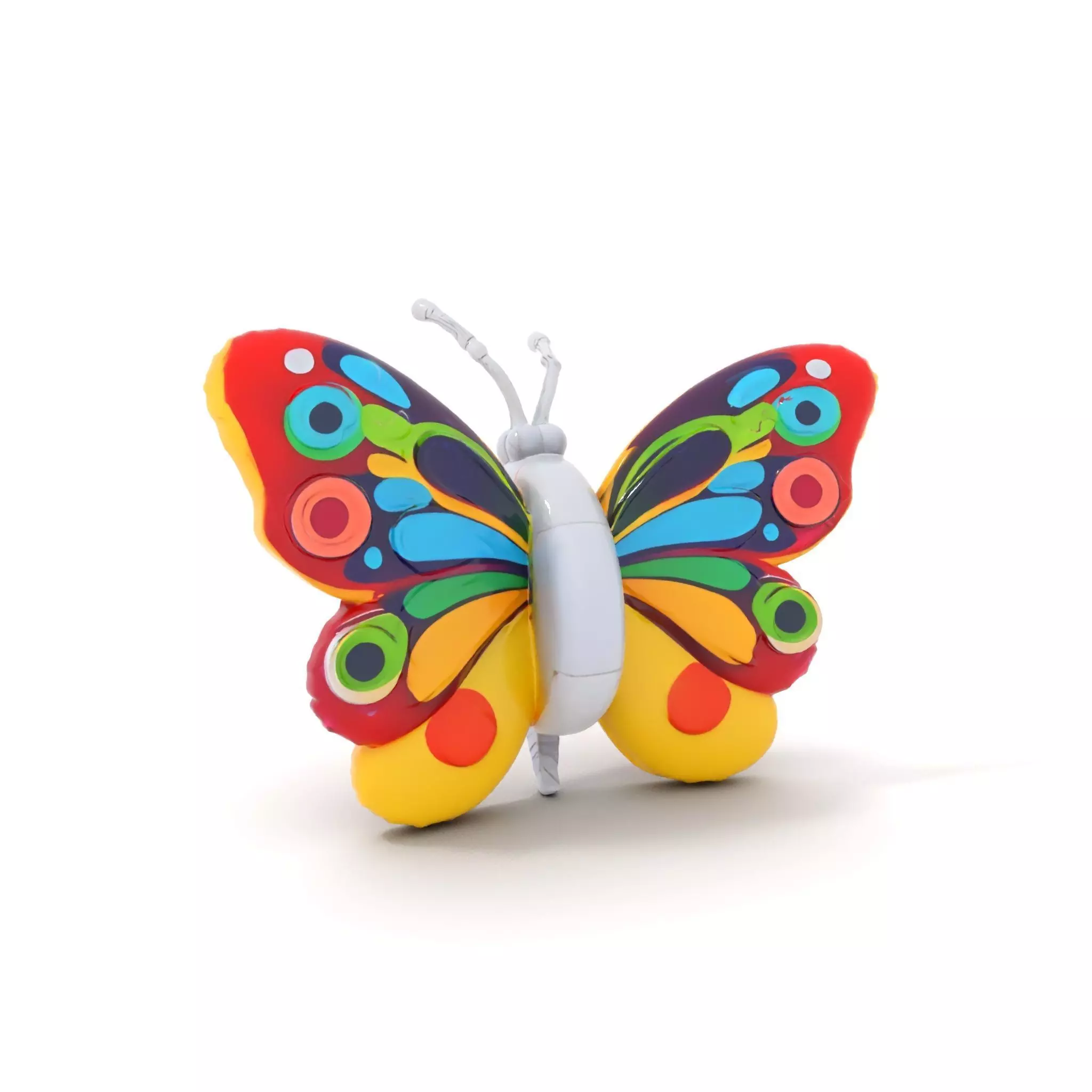 Colorful Inflatable Butterfly Model Pack Low-poly 3D model_0