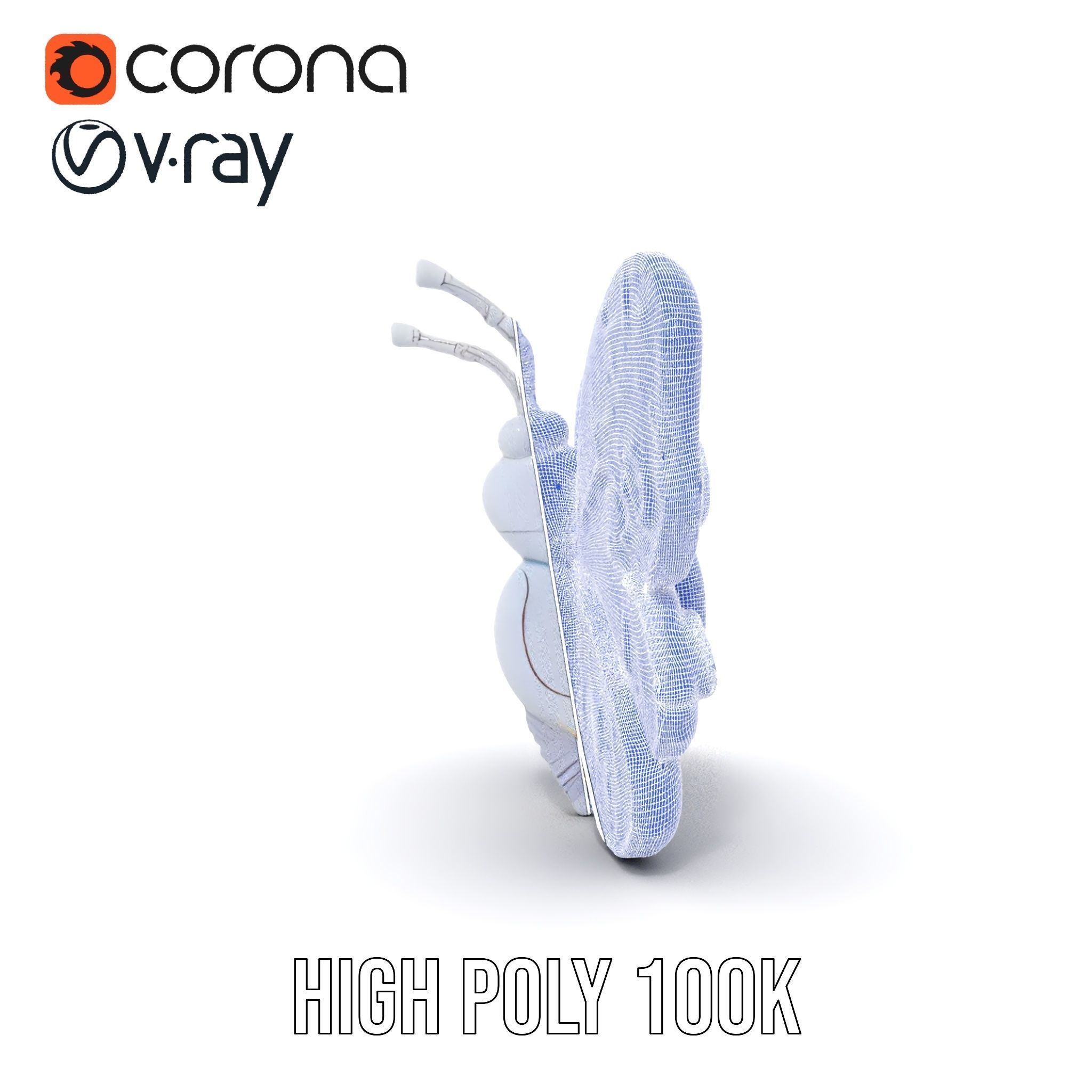 Colorful Inflatable Butterfly Model Pack Low-poly 3D model_34