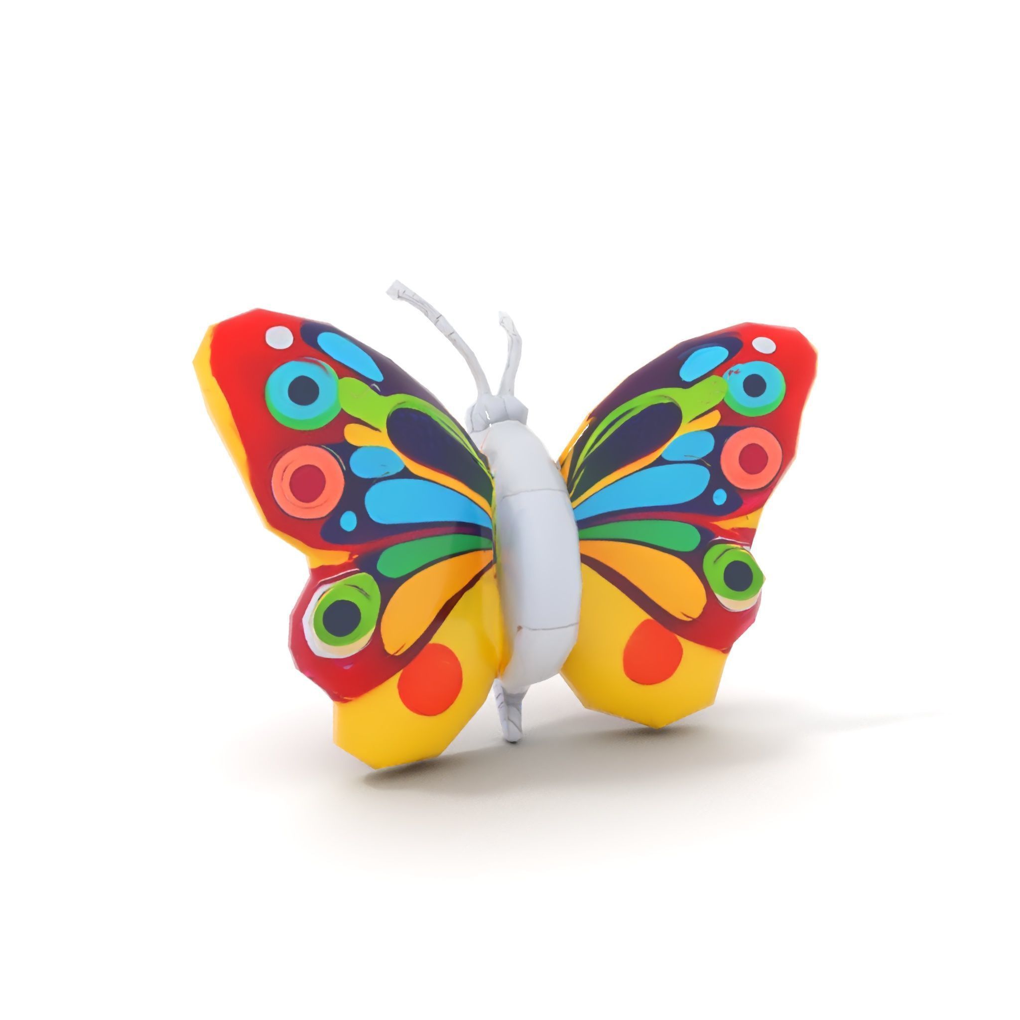 Colorful Inflatable Butterfly Model Pack Low-poly 3D model_9