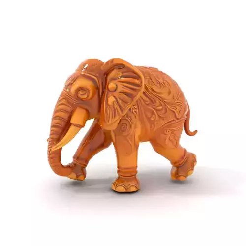 Elegant Ornate Elephant Statue Model Pack