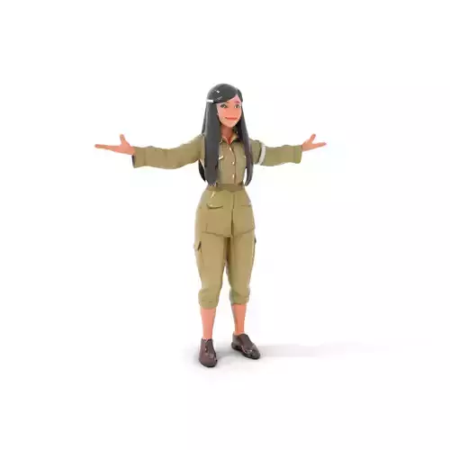 Adventurous Explorer Rigged and Animated  High Poly
